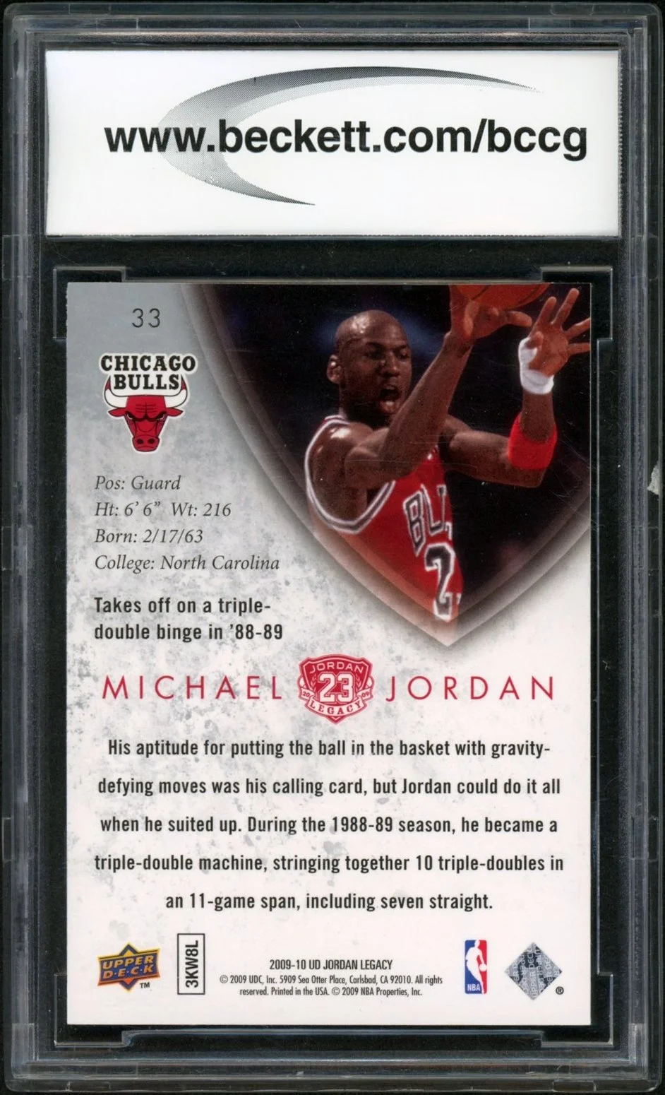 2009-10 Upper Deck MJ Legacy Collection God #33 Michael Jordan BCCG 10_2.jpg