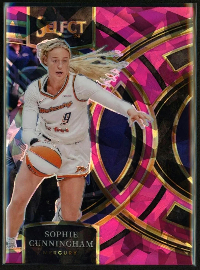 2024 Panini Select Permier #196 Sophie Cunningham Pink Cracked Ice Prizm