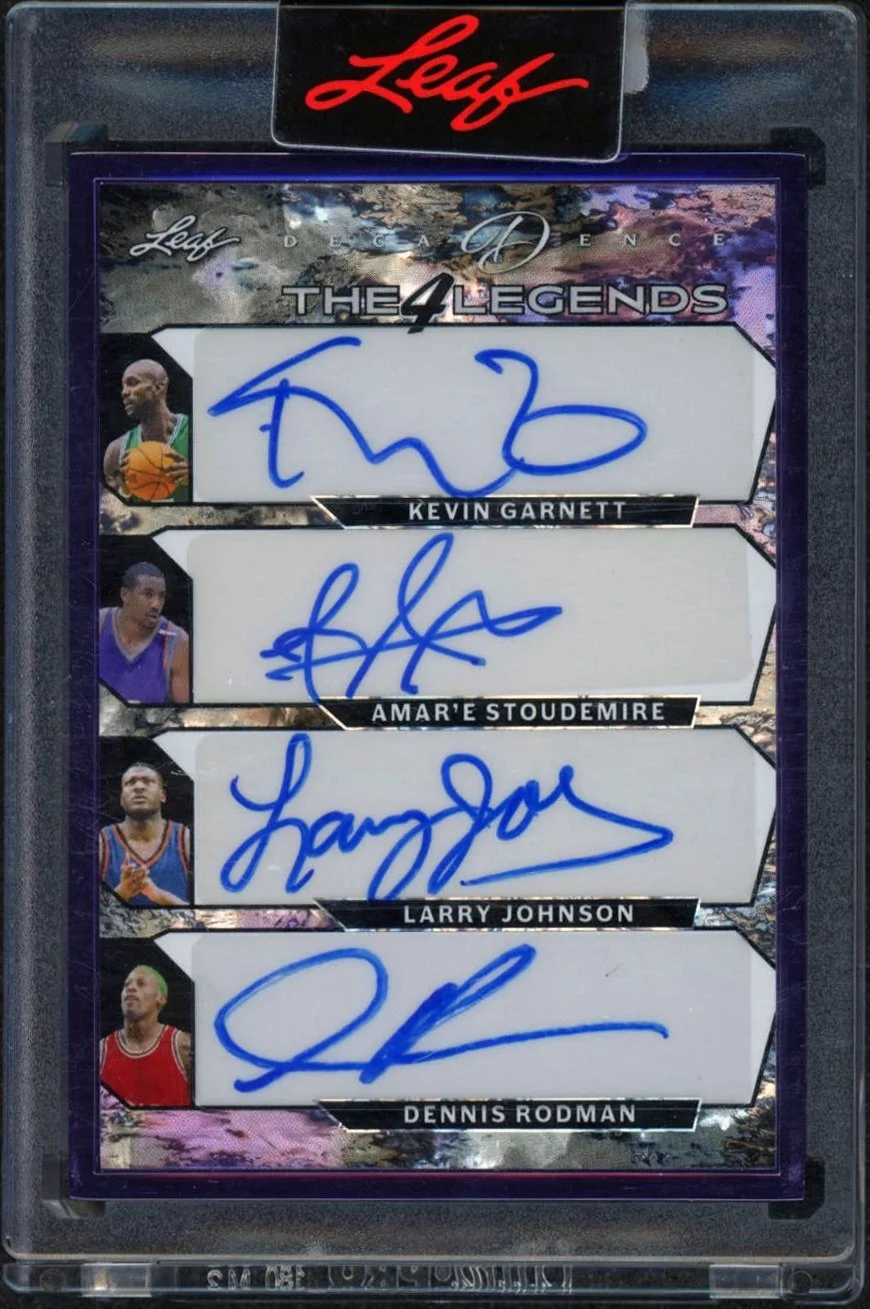 2024 Leaf Decadence T4L-4 Kevin Garnett, Dennis Rodman, Amare Stoudemire, Larry Johnson 5/5