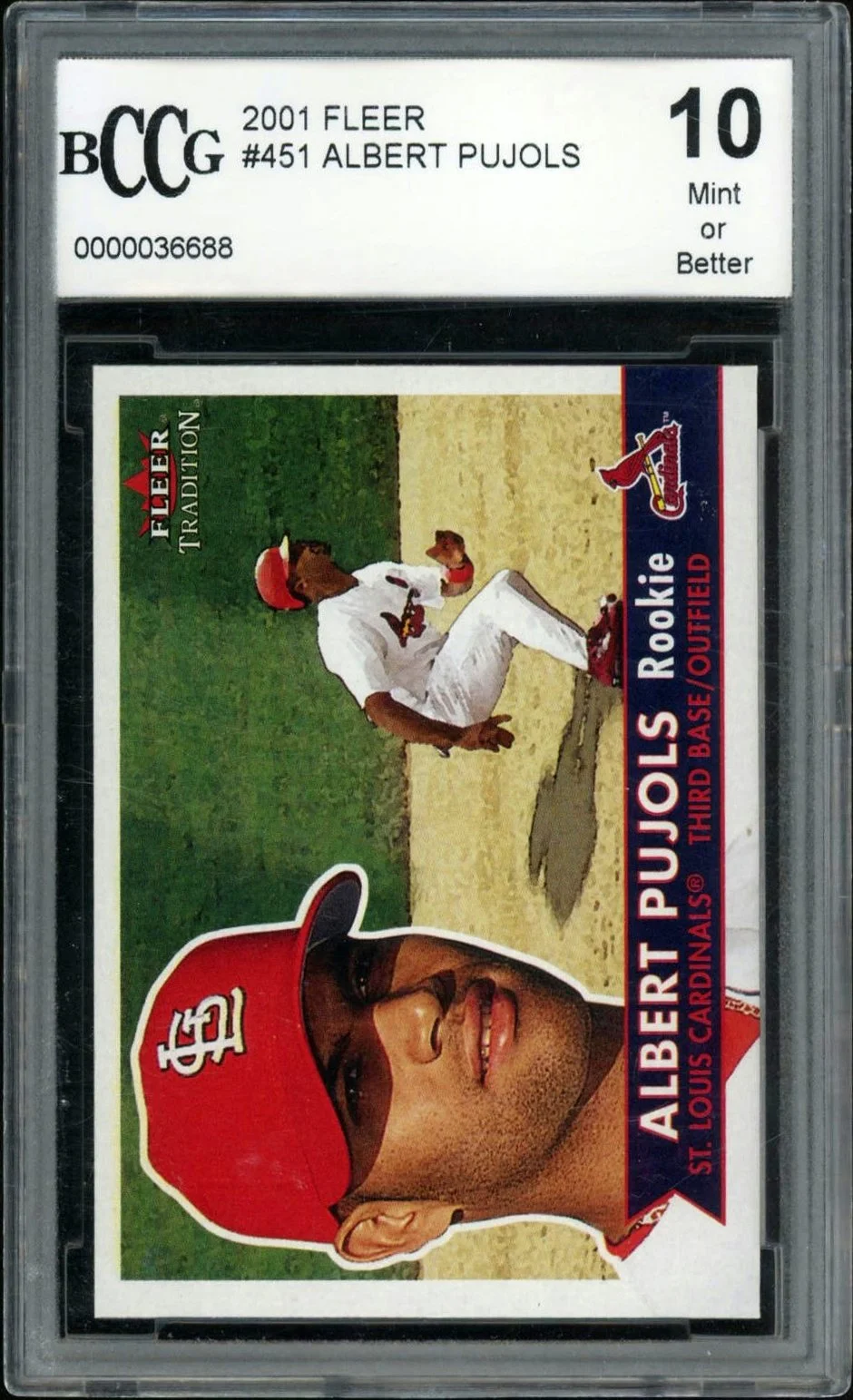 2001 Fleer Tradition #451 Albert Pujols BCCG 10