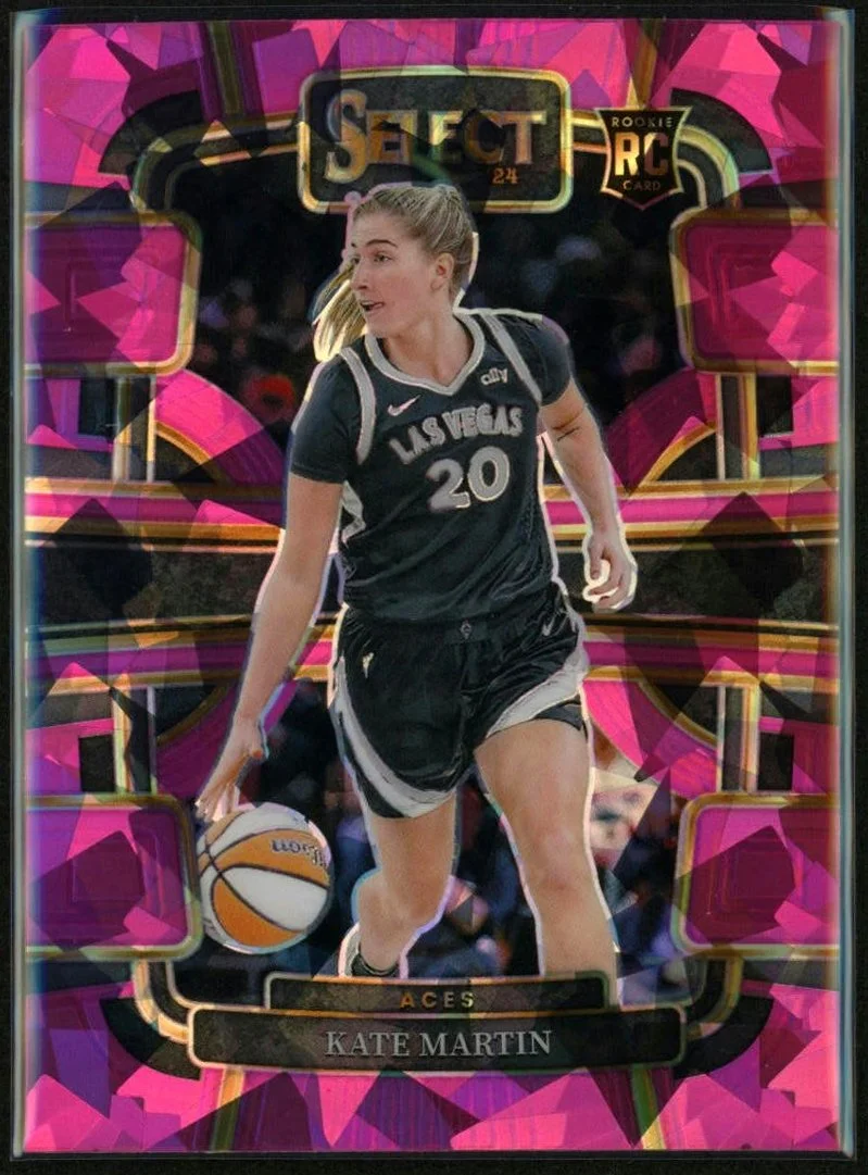 2024 Panini Select Concourse #22 Kate Martin Pink Cracked Ice Prizm