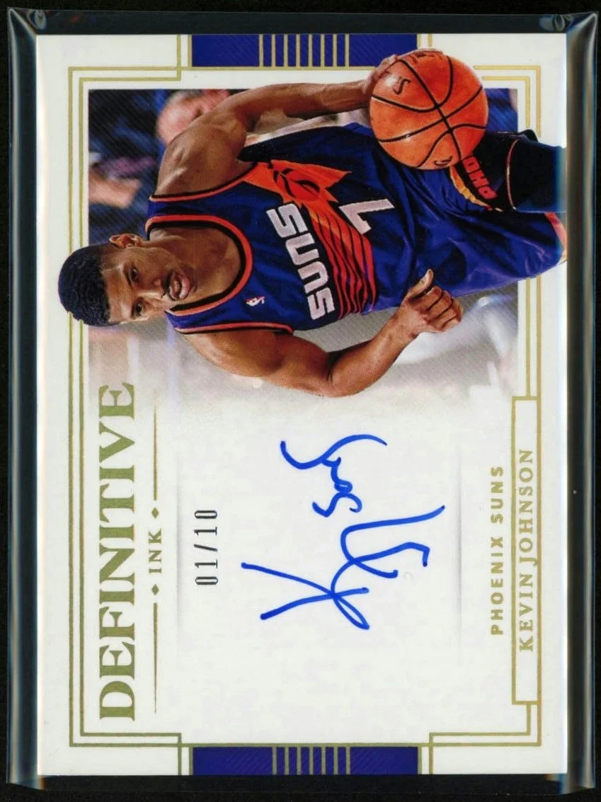 2019 Panini National Treasures Definitive Ink #DI-KJN Kevin Johnson 01/10