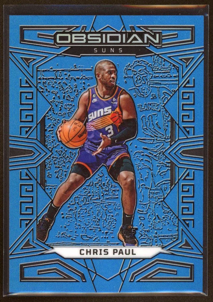 2022 Panini Obsidian #1 Chris Paul Electric Etch Blue Flood FOTL 10/16