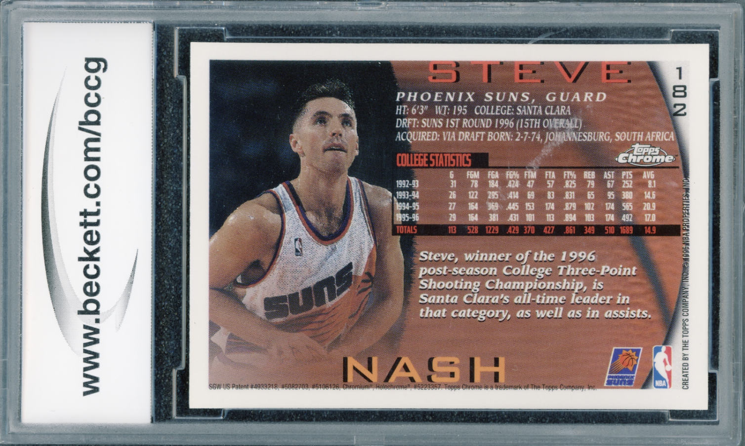 1996-97 Topps Chrome #182 Steve Nash RC BCCG 10_3.png