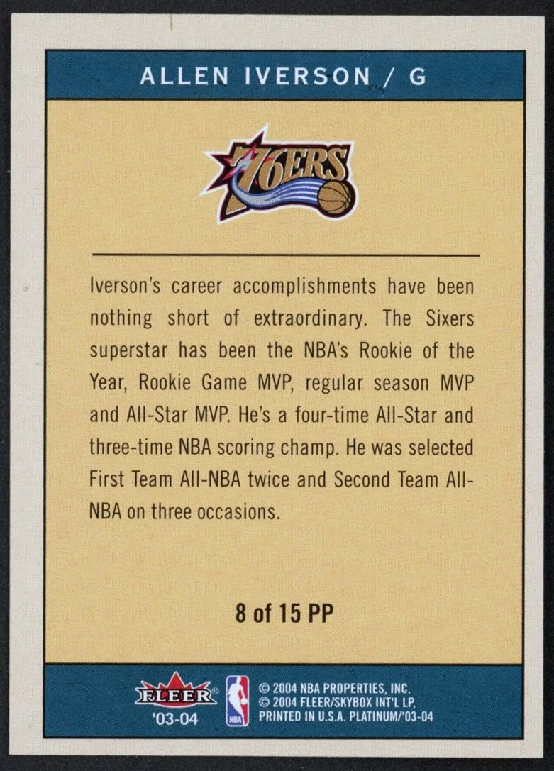2003 Fleer Platinum #8 PP Allen Iverson_2.jpg