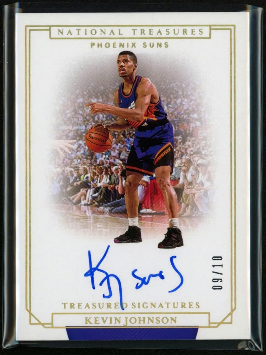 2019-20 Panini National Treasures Signatures #S-KJN Kevin Johnson 09/10