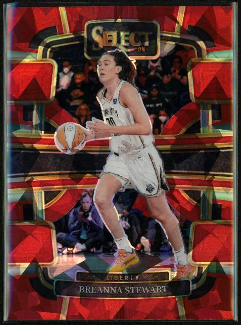 2024 Panini Select Premier #13 Breanna Stewart Red Cracked Ice Prizm