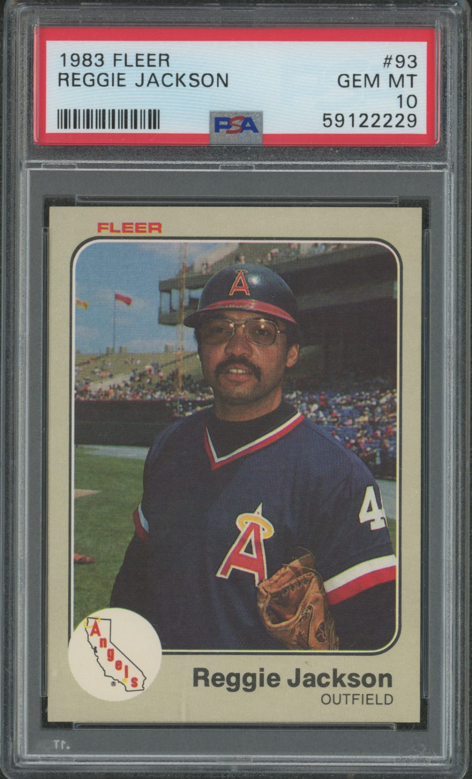 1983 Fleer #93 Reggie Jackson PSA 10