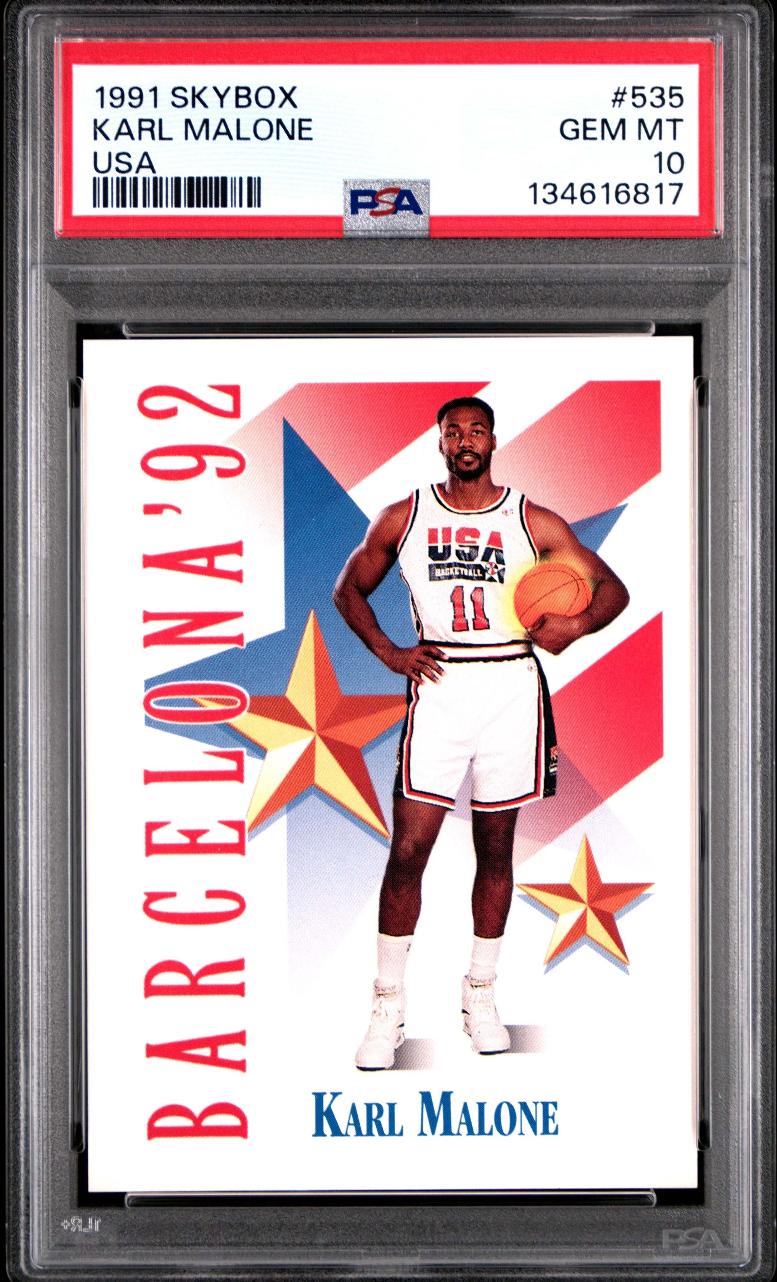 1991 Skybox #535 Karl Malone USA PSA 10