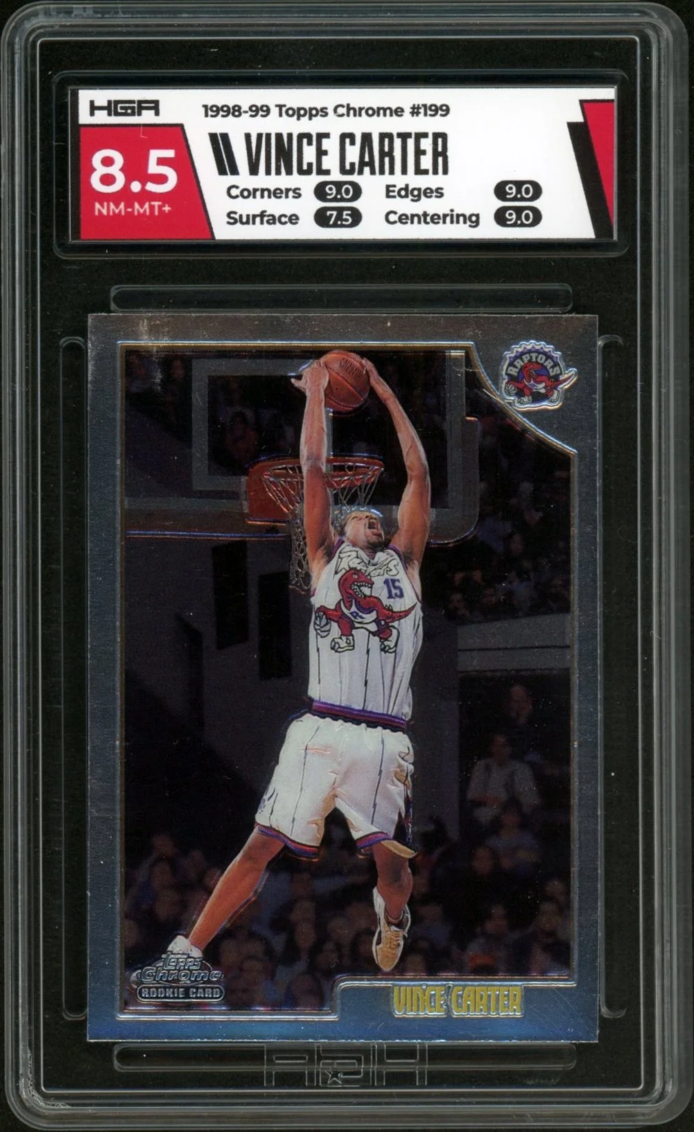 1998-99 Topps Chrome #199 Vince Carter RC HGA 8.5_1.jpg