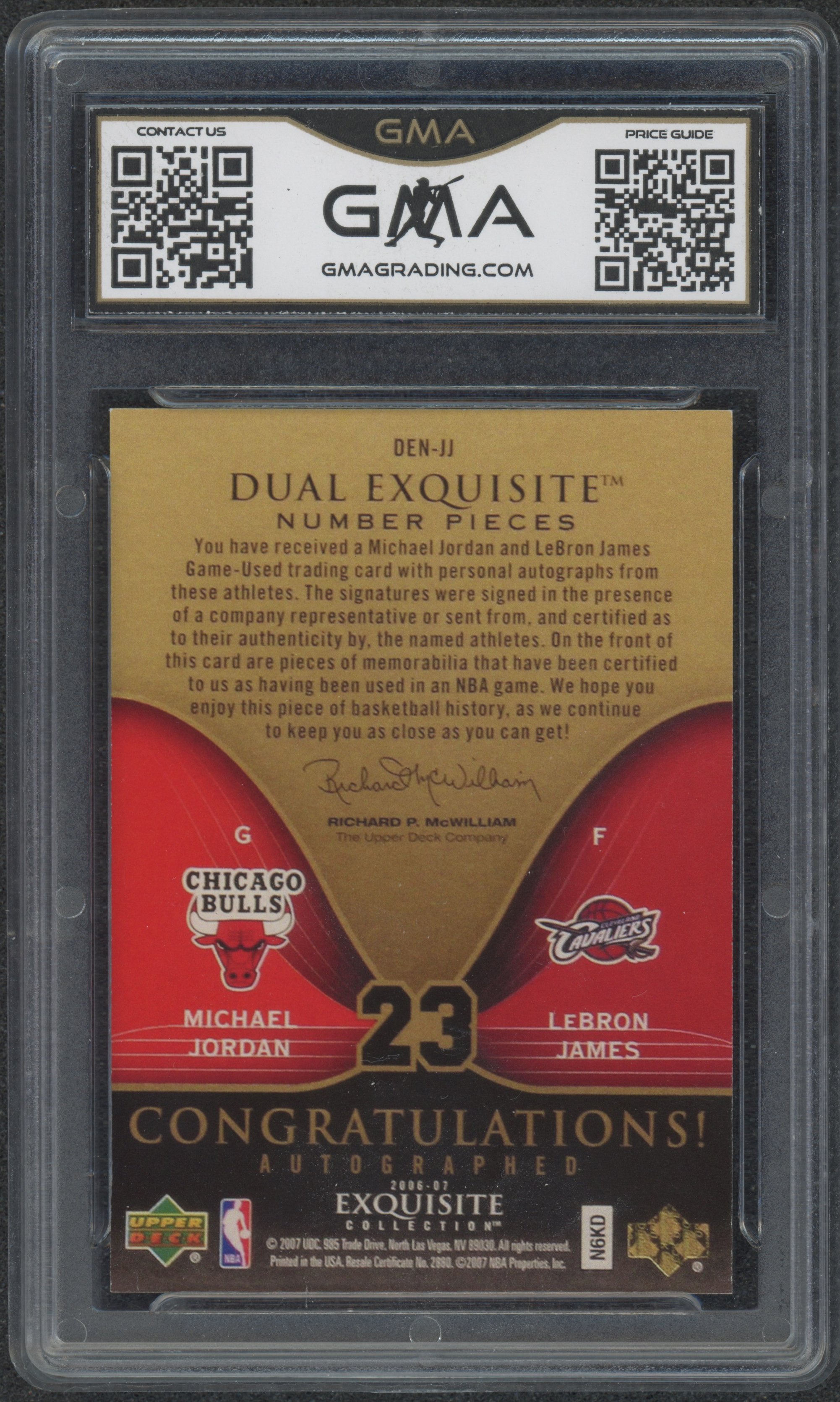 2006 Exquisite Collection Jordan:James #JJ Facsimile Reprint GMA 10_2.jpeg