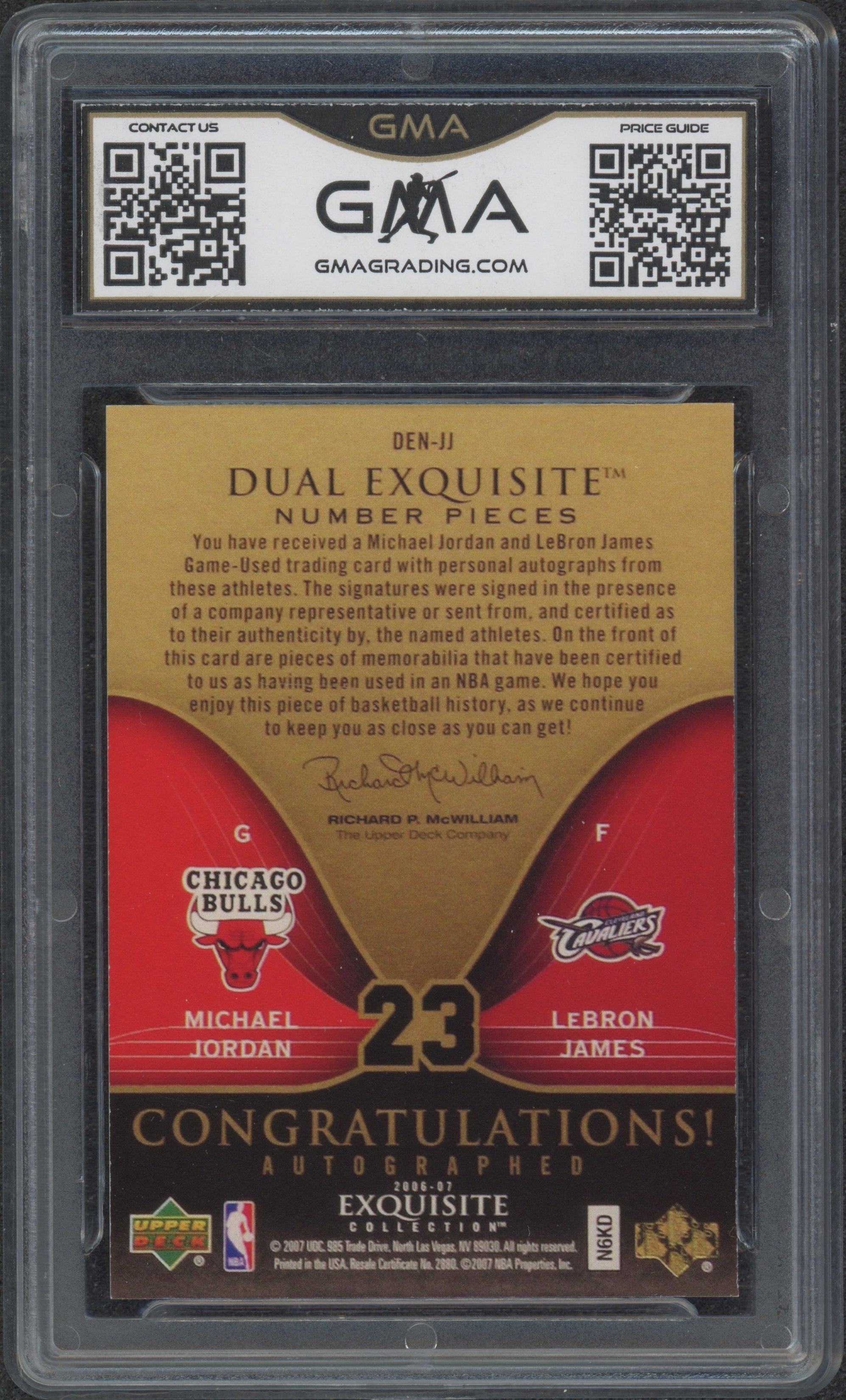 2006 Exquisite Collection Jordan:James #JJ Facsimile Reprint GMA 10_2.jpeg