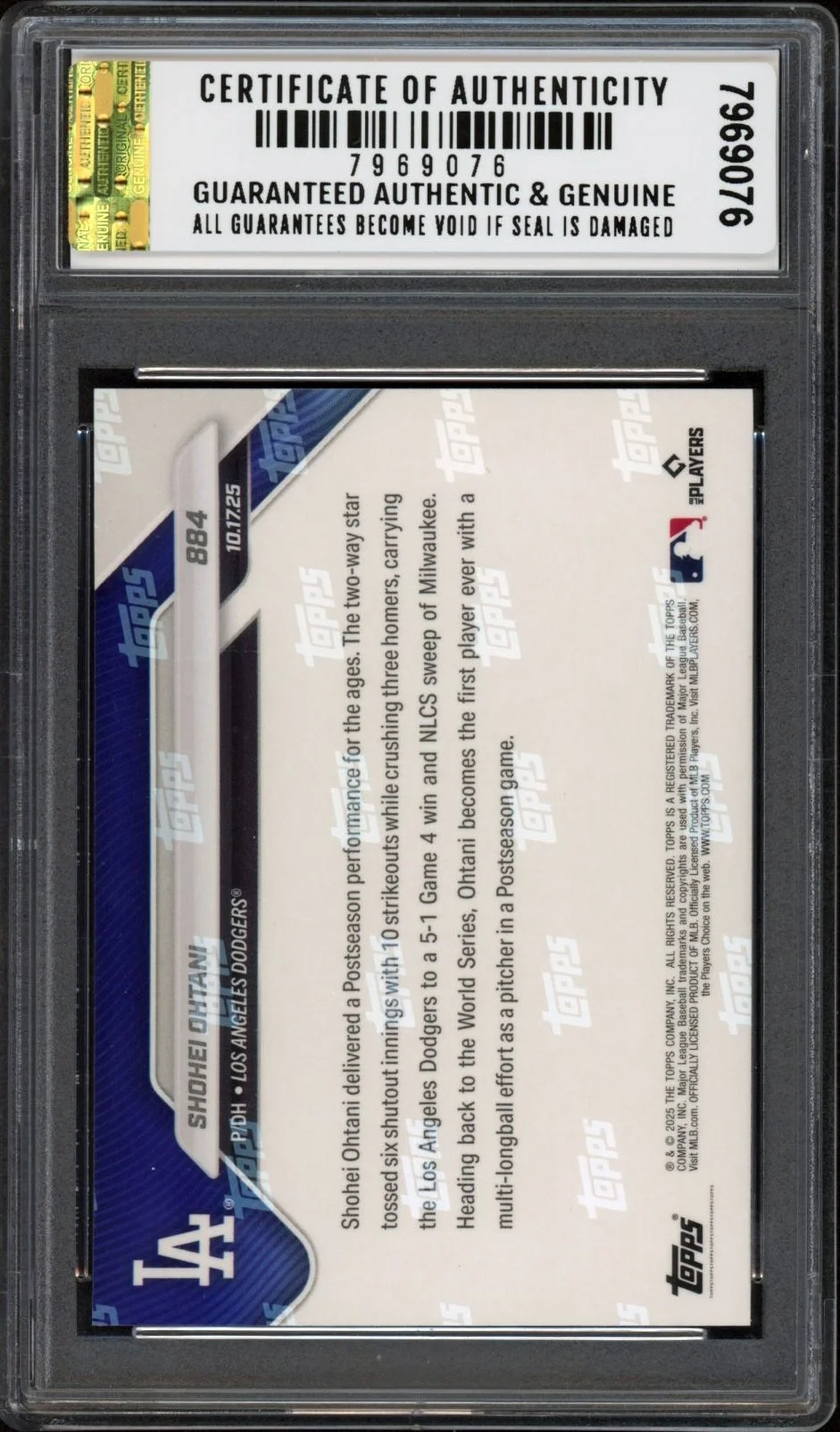 2025 Topps Now #884 Shohei Ohtani GEM-MT 10_2.jpg