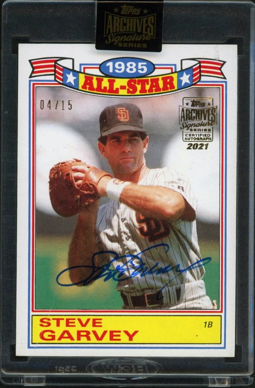 2015 Topps Archives Signature Series #13 Steve Garvey 1986 AUTO 04/15