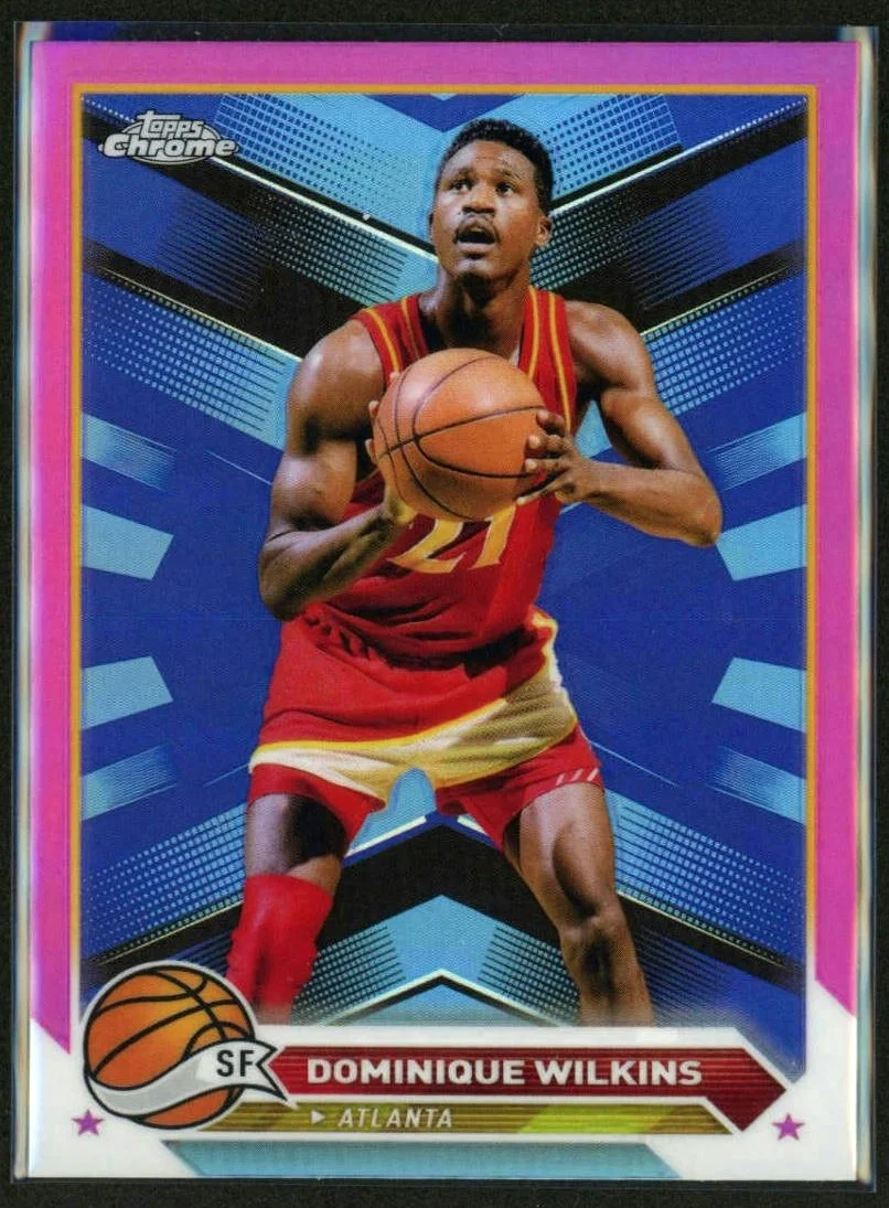 2023-24 Topps Chrome #166 Dominique Wilkins Pink Refractor