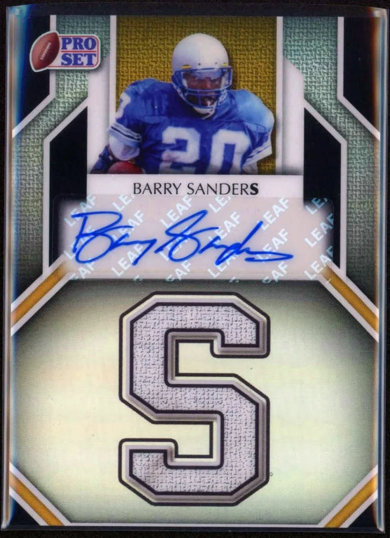 2025 Leaf Pro Set Auto #SS-BS1 Barry Sanders 5/5