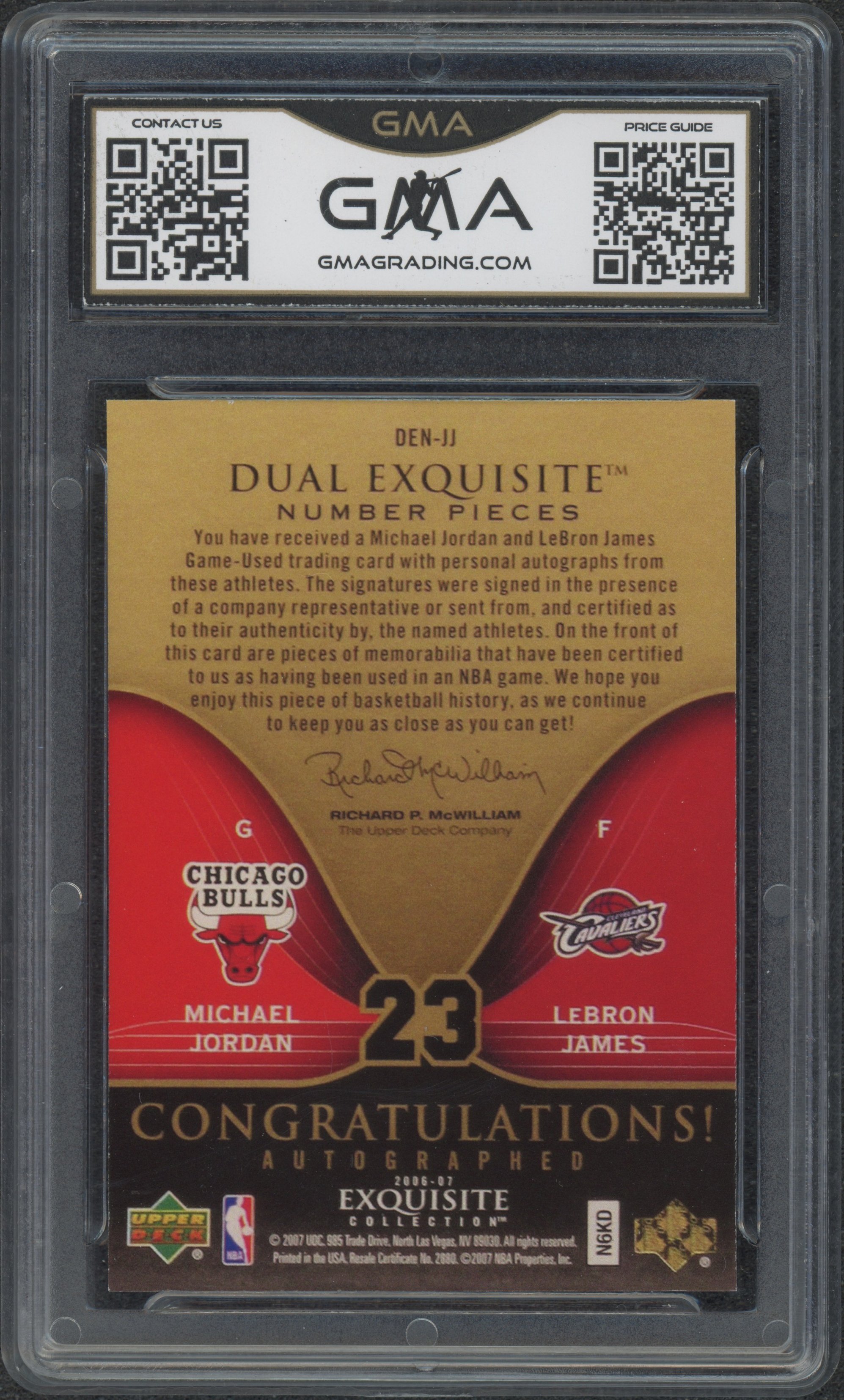 2006 Exquisite Collection Jordan:James #JJ Facsimile Reprint GMA 10_2.jpeg