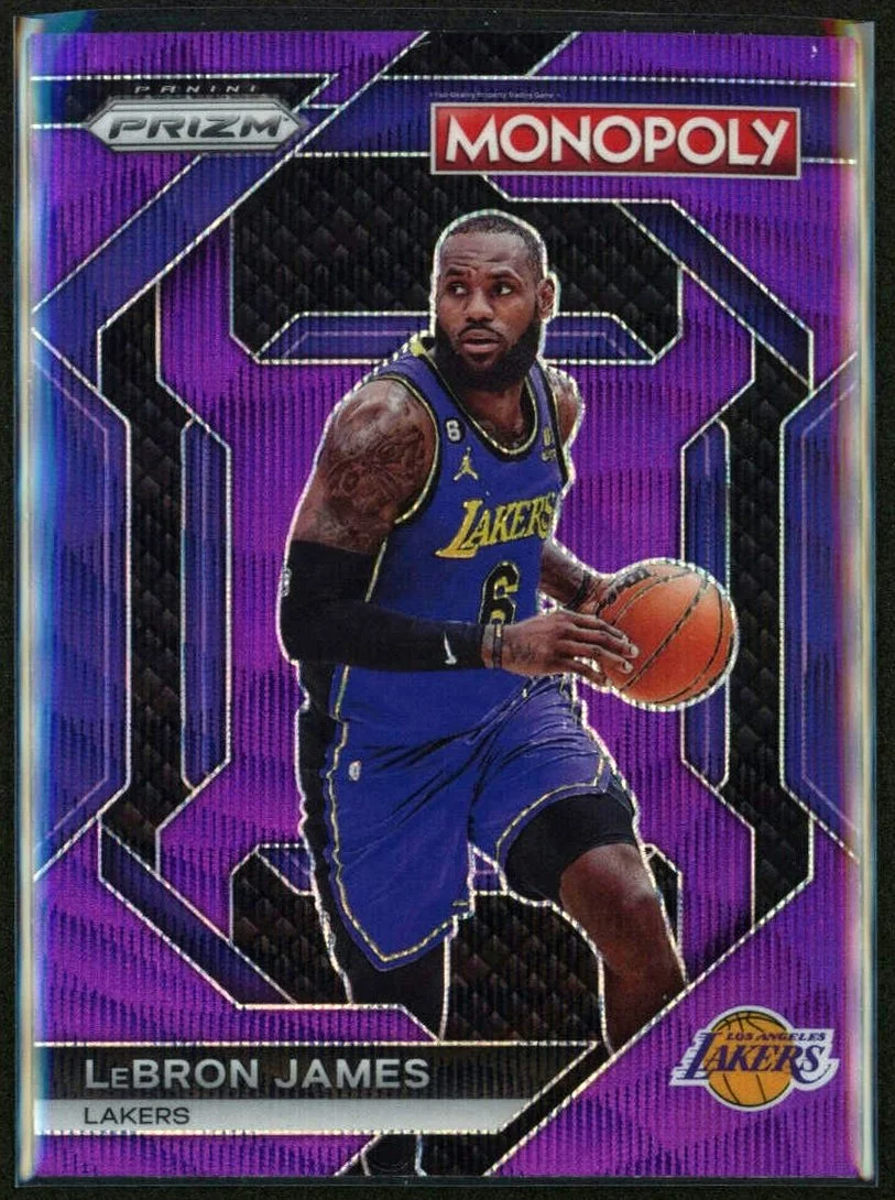 2023-24 Panini Prizm Monopoly #PS9 LeBron James Purple Wave Prizm