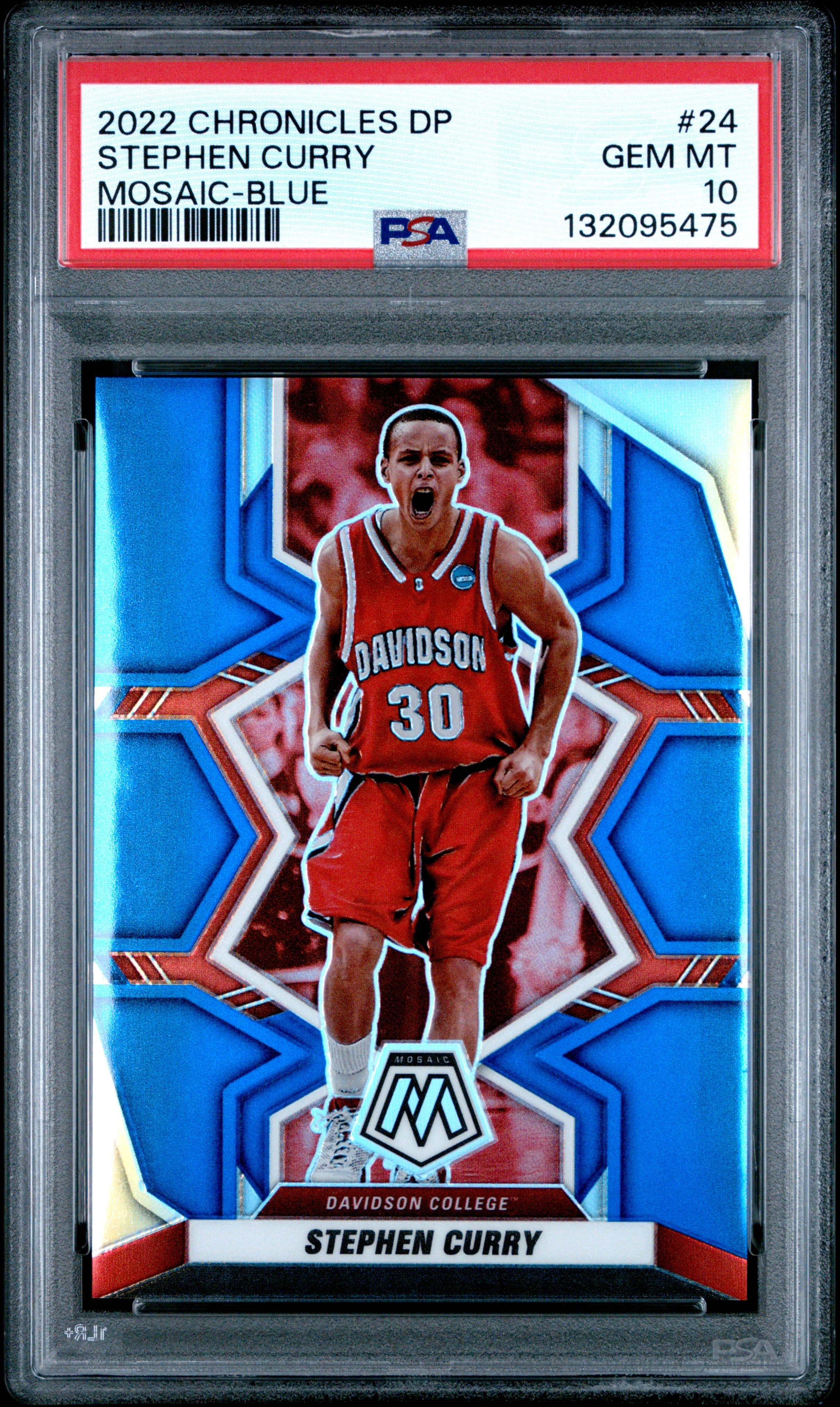 2022 Chronicles Draft Picks #24 Stephen Curry Mosaic-Blue 89/99 PSA 10
