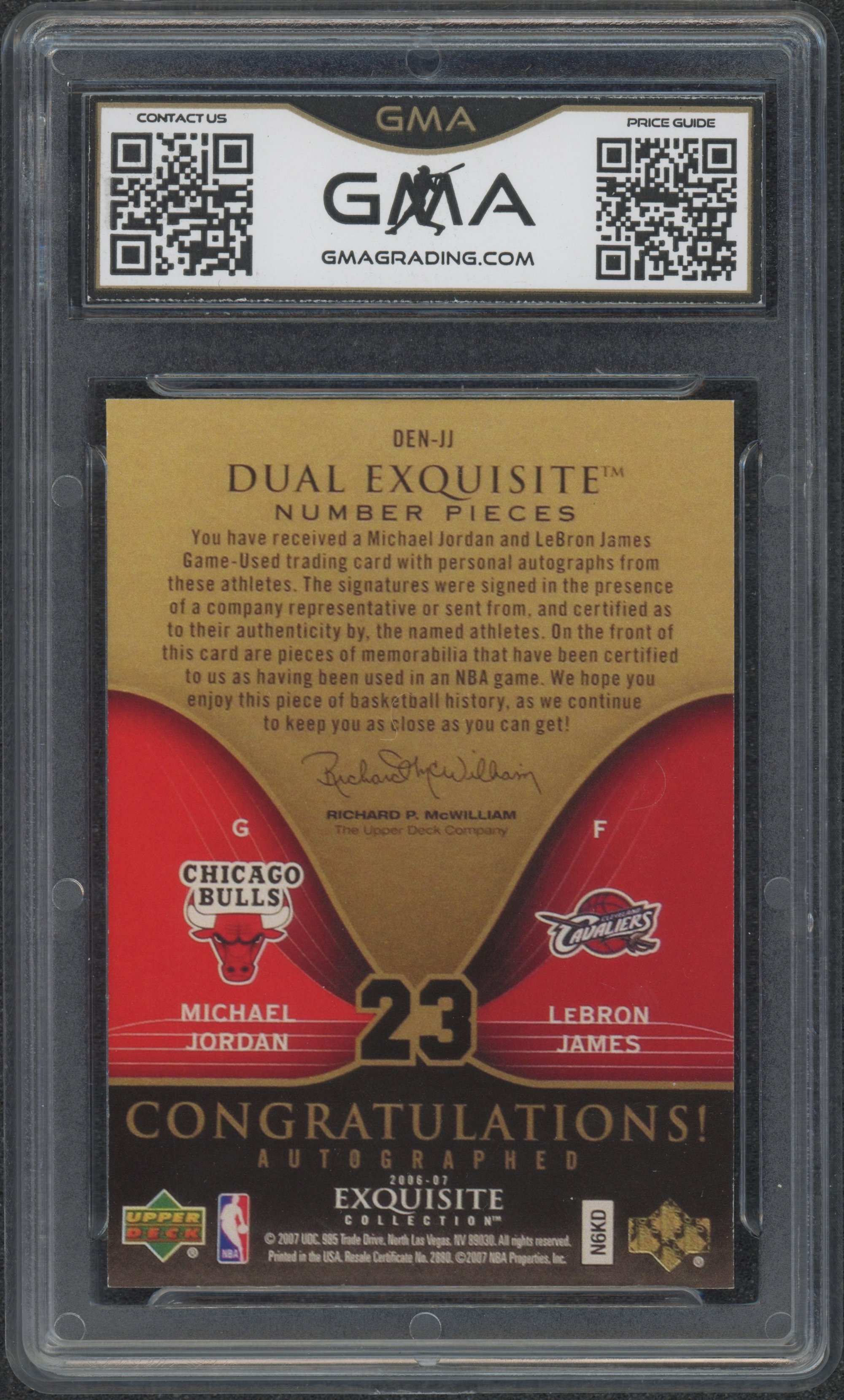 2006 Exquisite Collection Jordan:James #JJ Facsimile Reprint GMA 10_2.jpeg