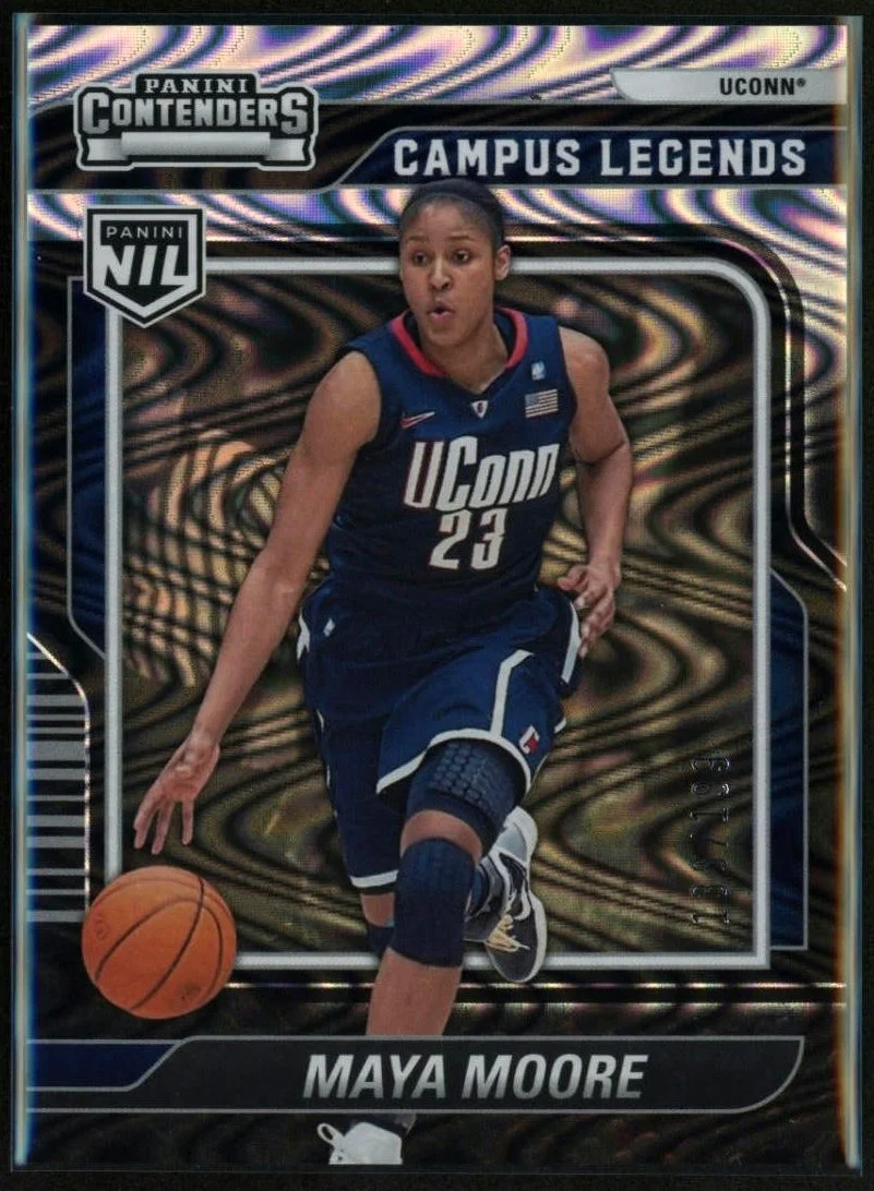 2024 Panini UCONN Campus Legends #2 Maya Moore Holo Swirl Prizm 138/199