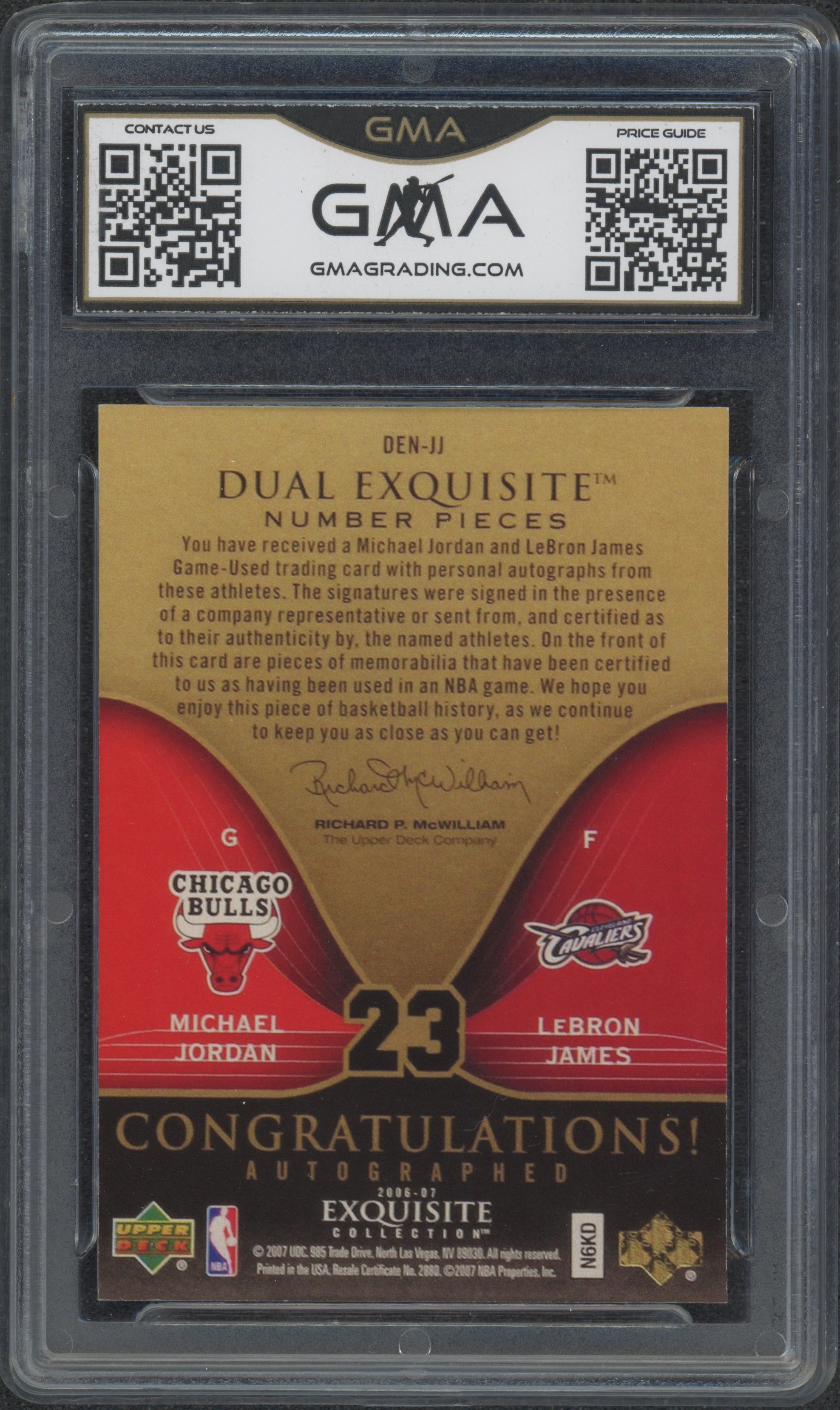 2006 Exquisite Collection Jordan:James #JJ Facsimile Reprint GMA 10_2.jpeg