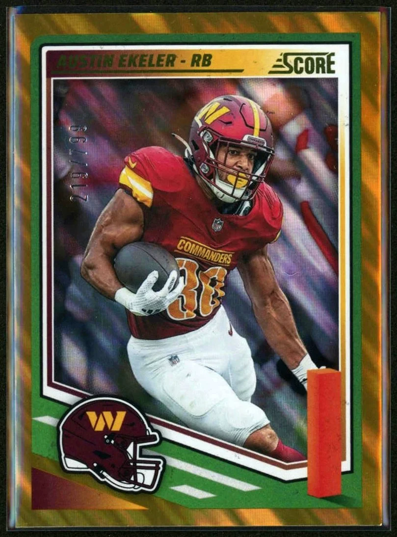 2025 Panini Score #203 Austin Ekeler LAVA AUTO 219/799