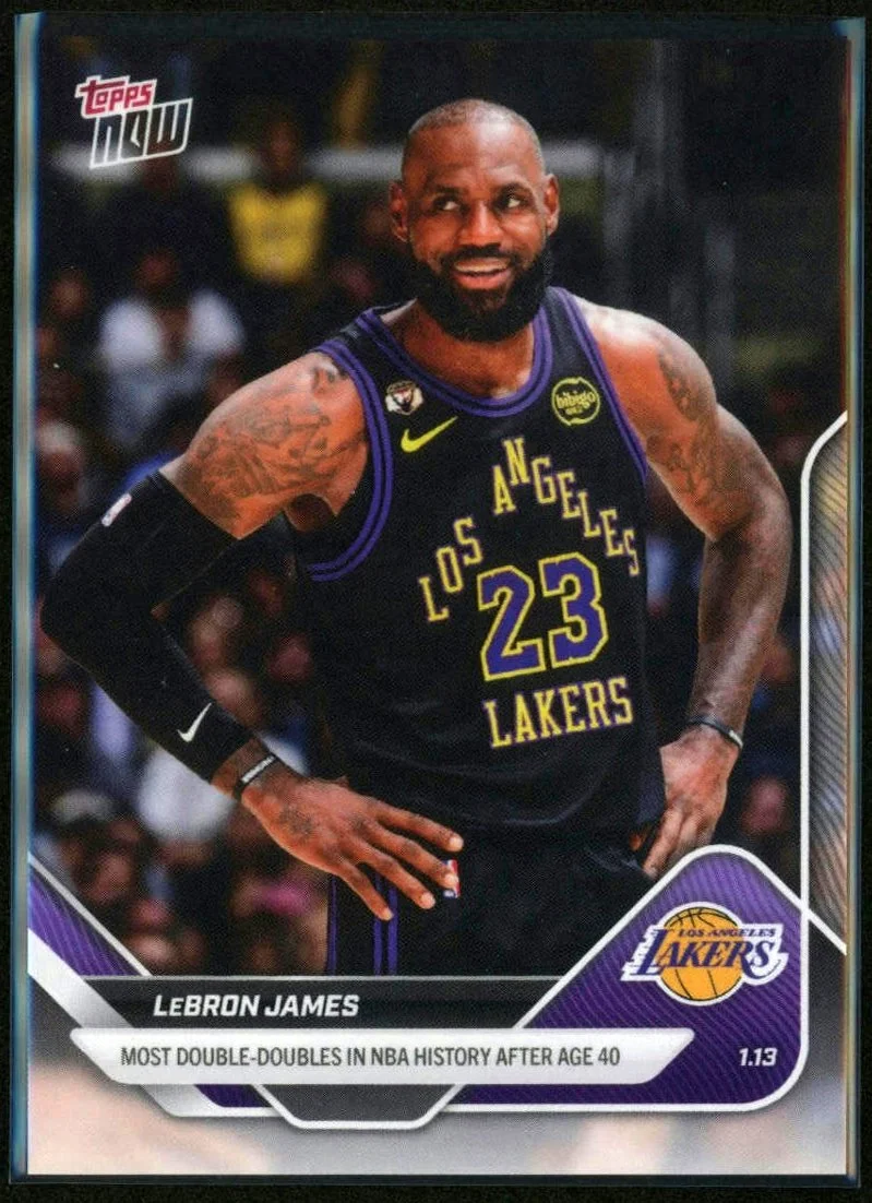 2026 Topps Now Most Double-Doubles After 40 #128 LeBron James