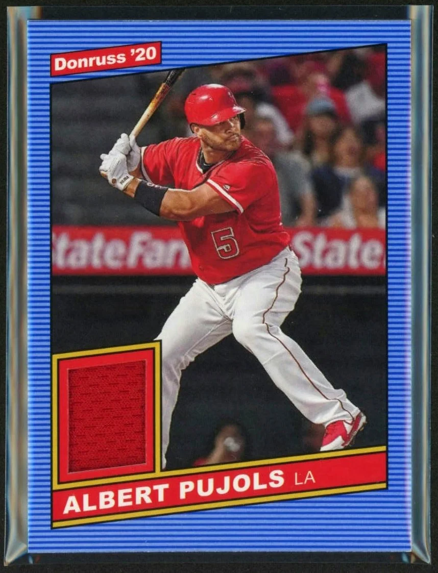 2020 Donruss Retro '86 Materials #86M-AP Albert Pujols Red Patch