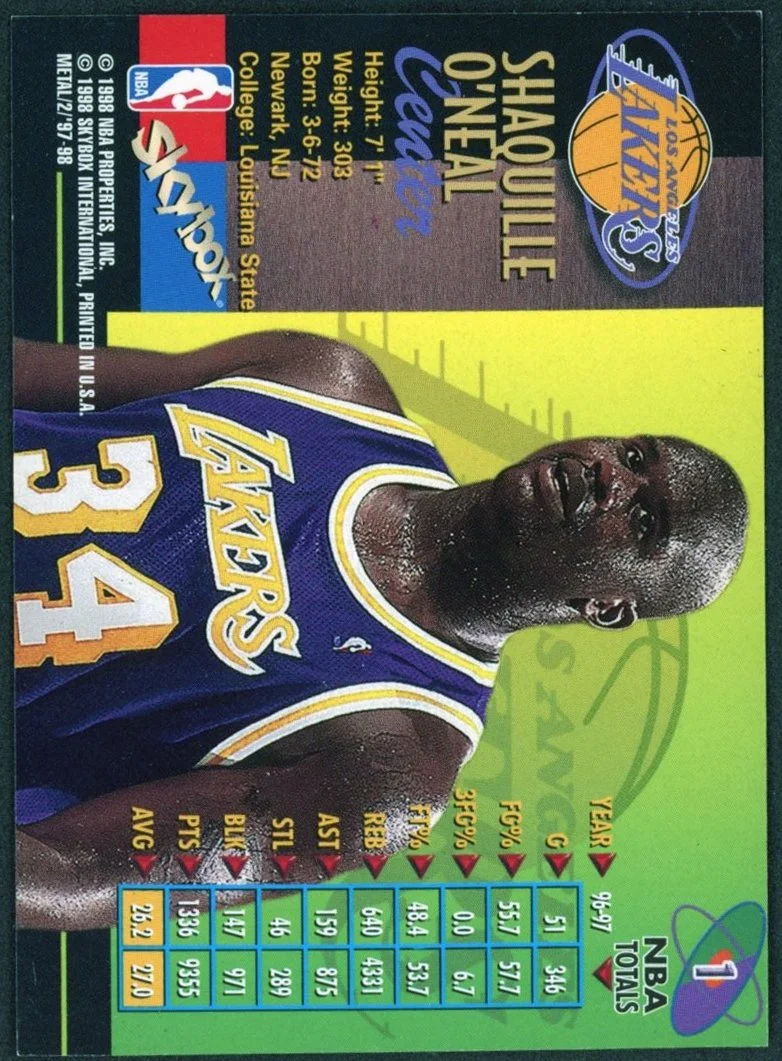 1997 Skybox Metal Universe Championship Preview #1 Shaquille O'Neal_2.jpg