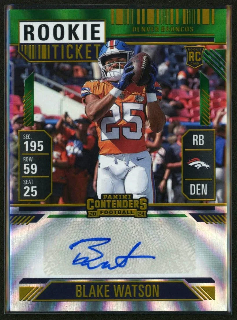 2024 Panini Contenders Rookie Ticket #283 Blake Watson Opening Kickoff Auto