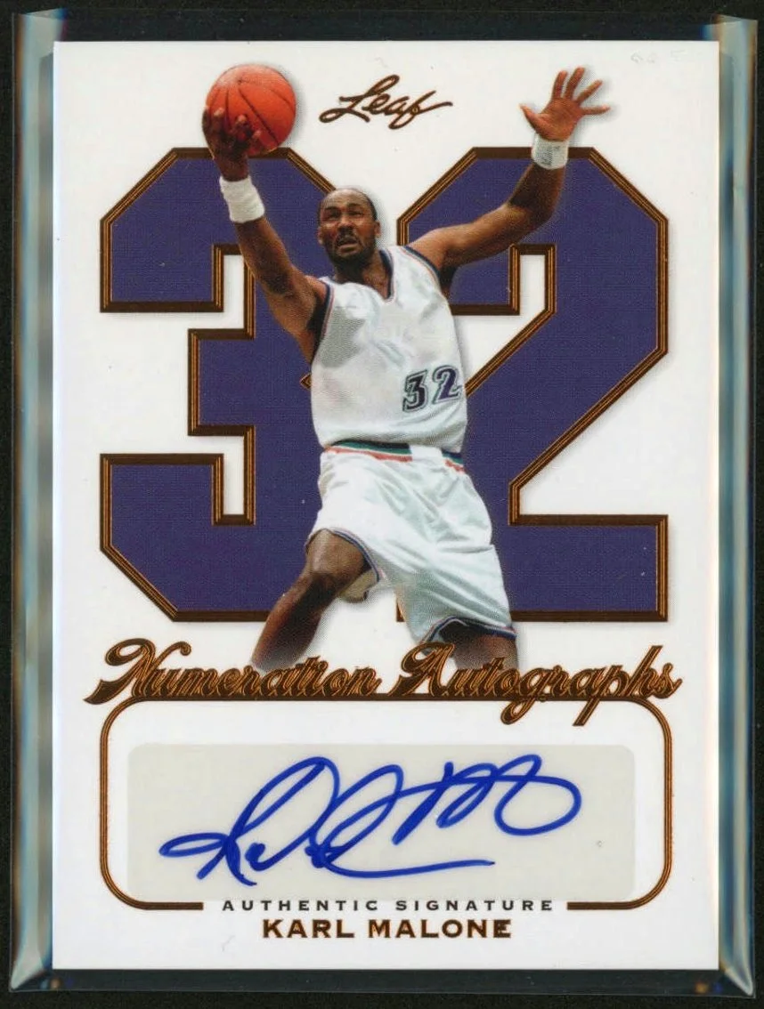 2012 Leaf Legends of Sport Numerations Autographs #NAKM1 Karl Malone 32/32