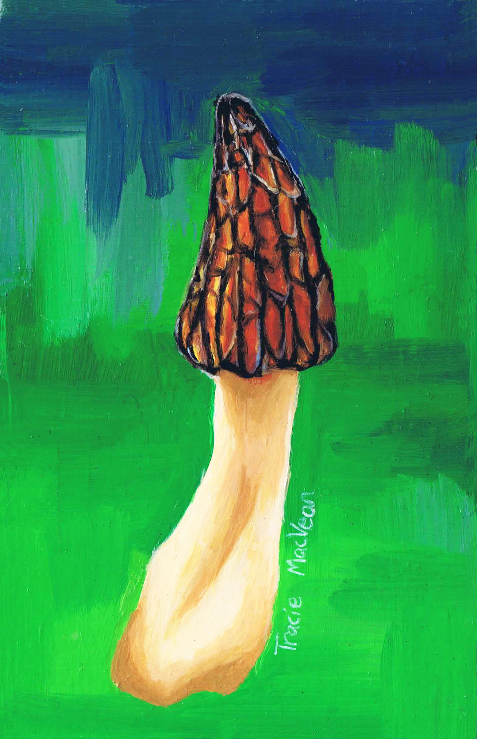 "Morel" Oil on panel, 6.5cm x 10cm