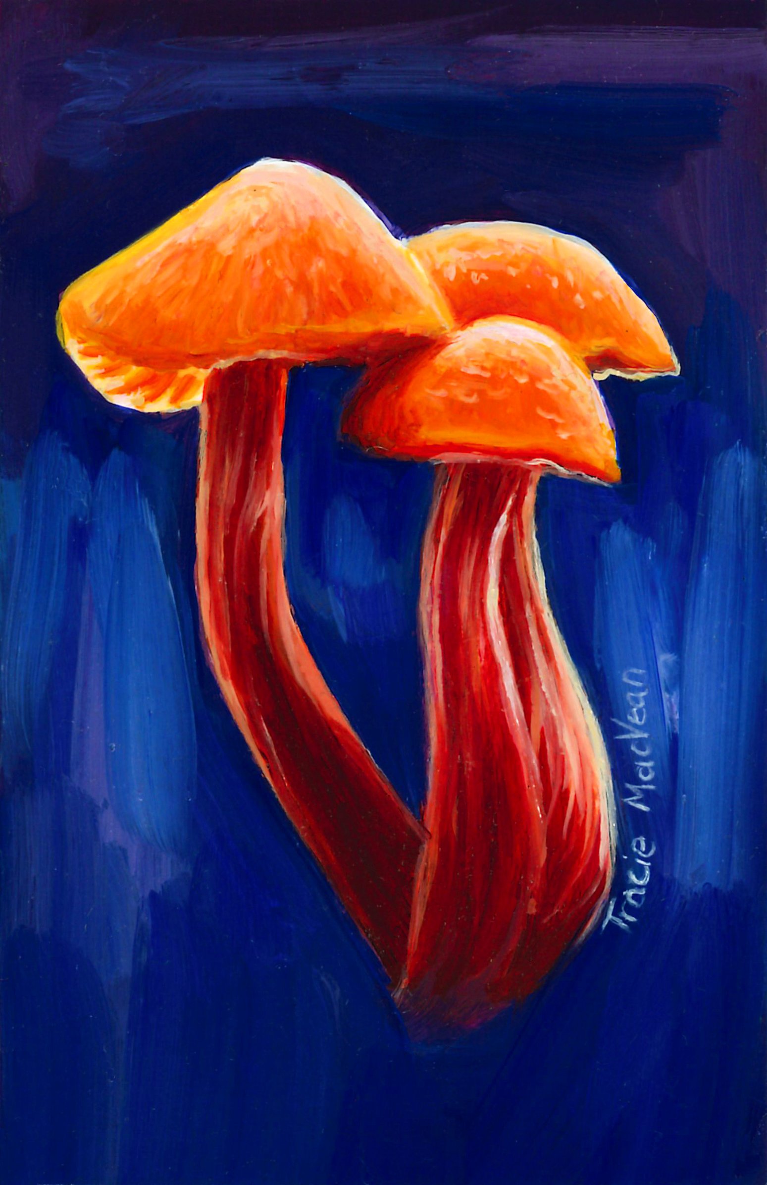 "Laccaria" Oil on panel, 6.5cm x 10cm