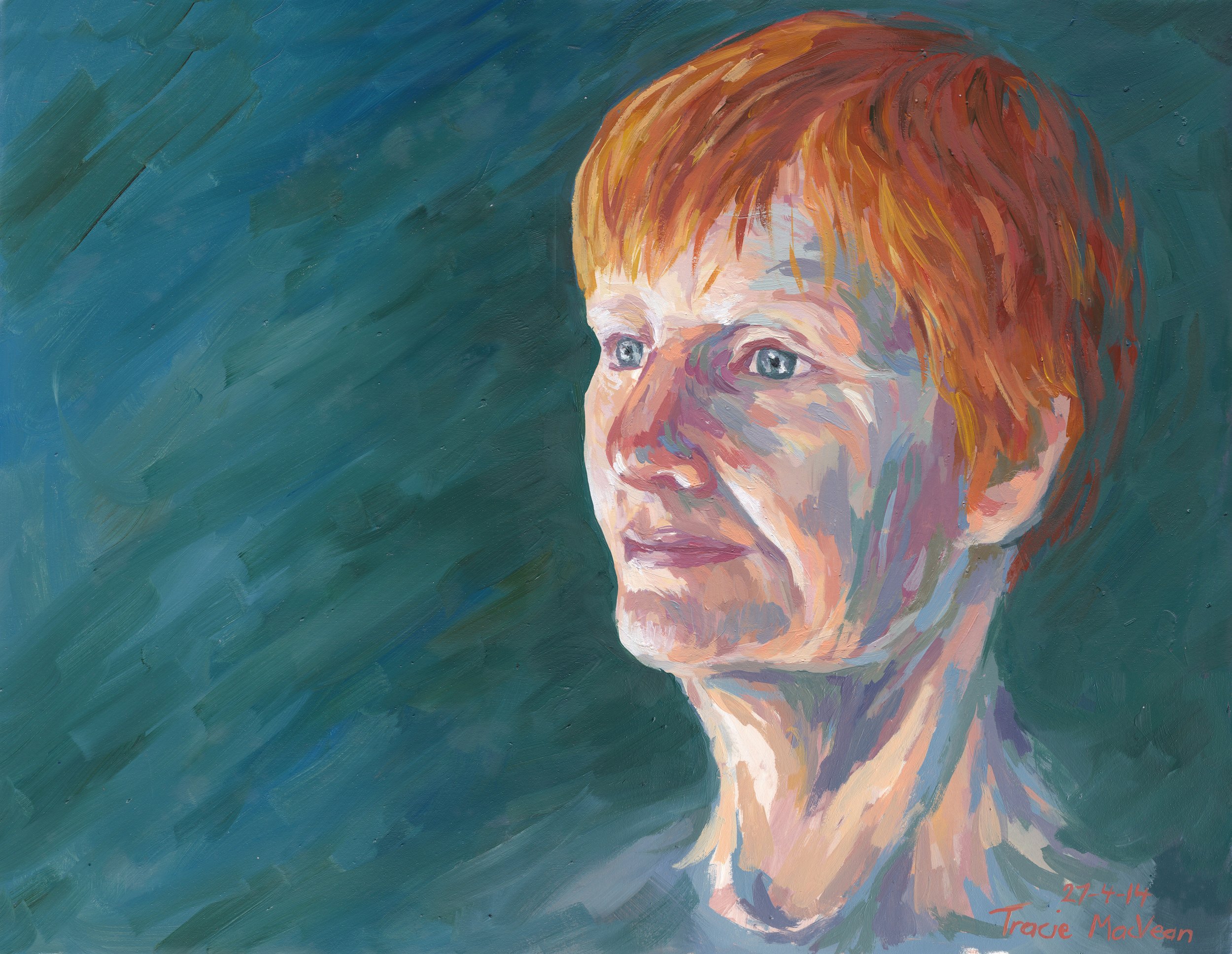 "Portrait of Mother" Oil on paper, 40cm x 30 cm