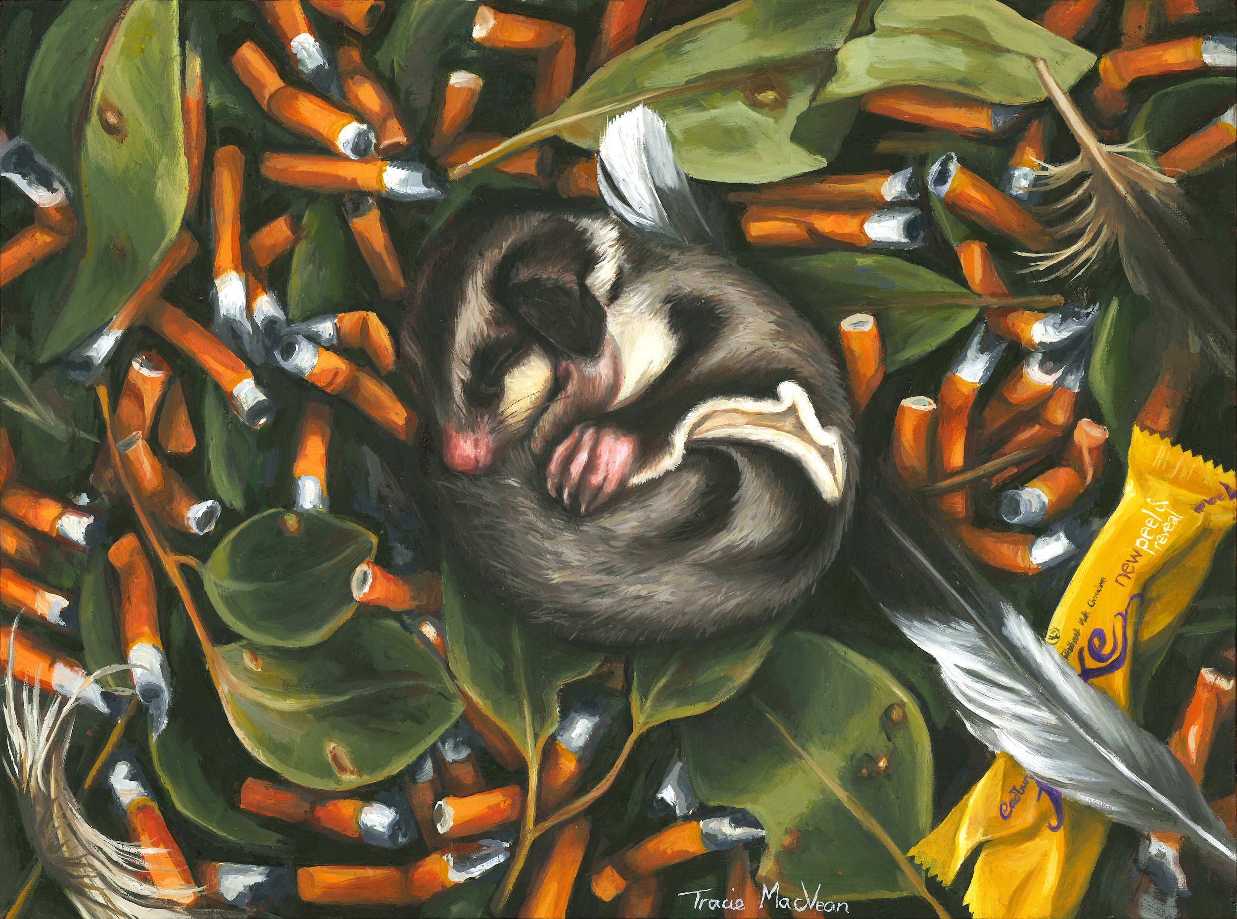 "Trash Nest" Oil on canvas, 40cm x 30cm