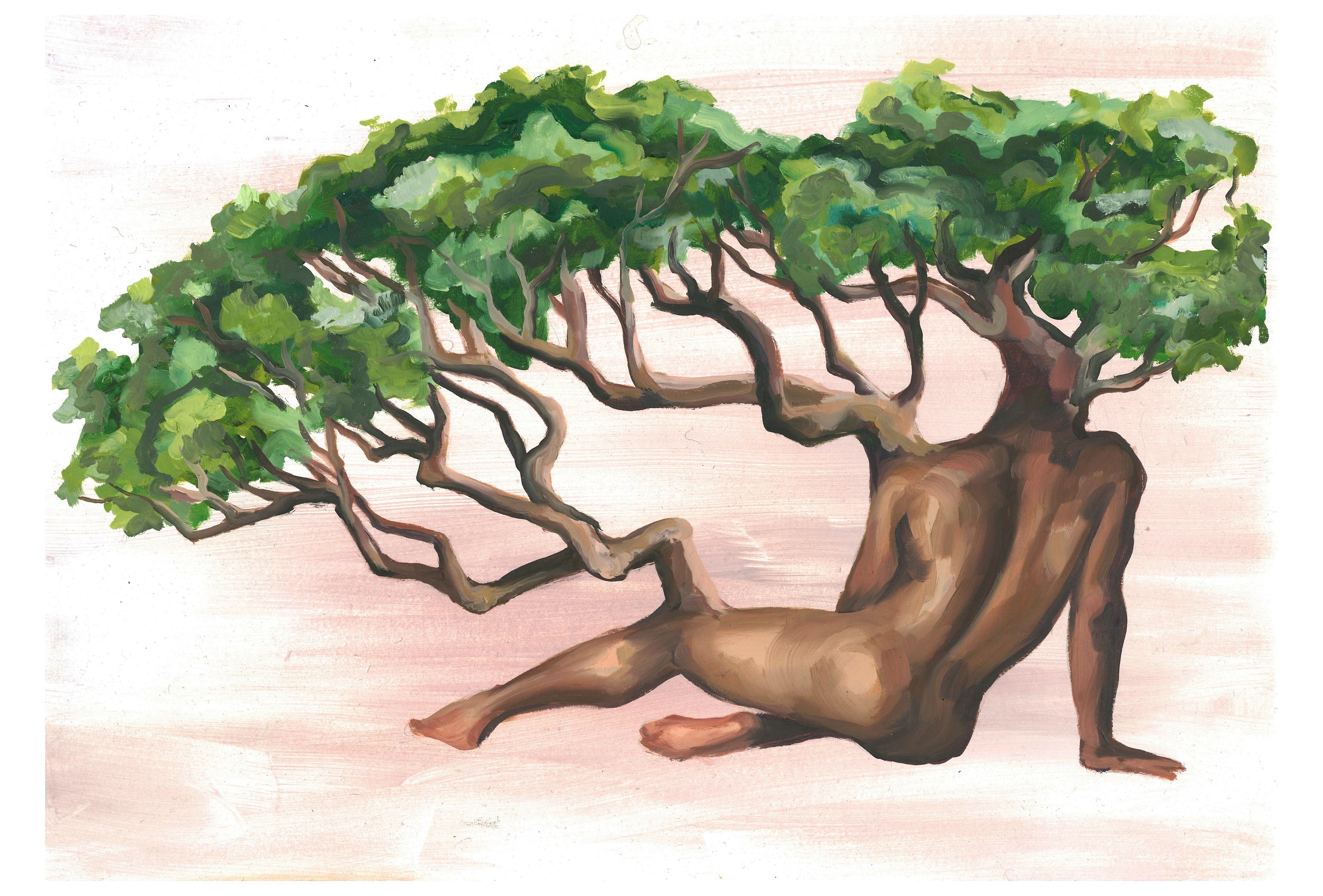 "Tree 2" Watercolour on paper, 21cm x 15cm
