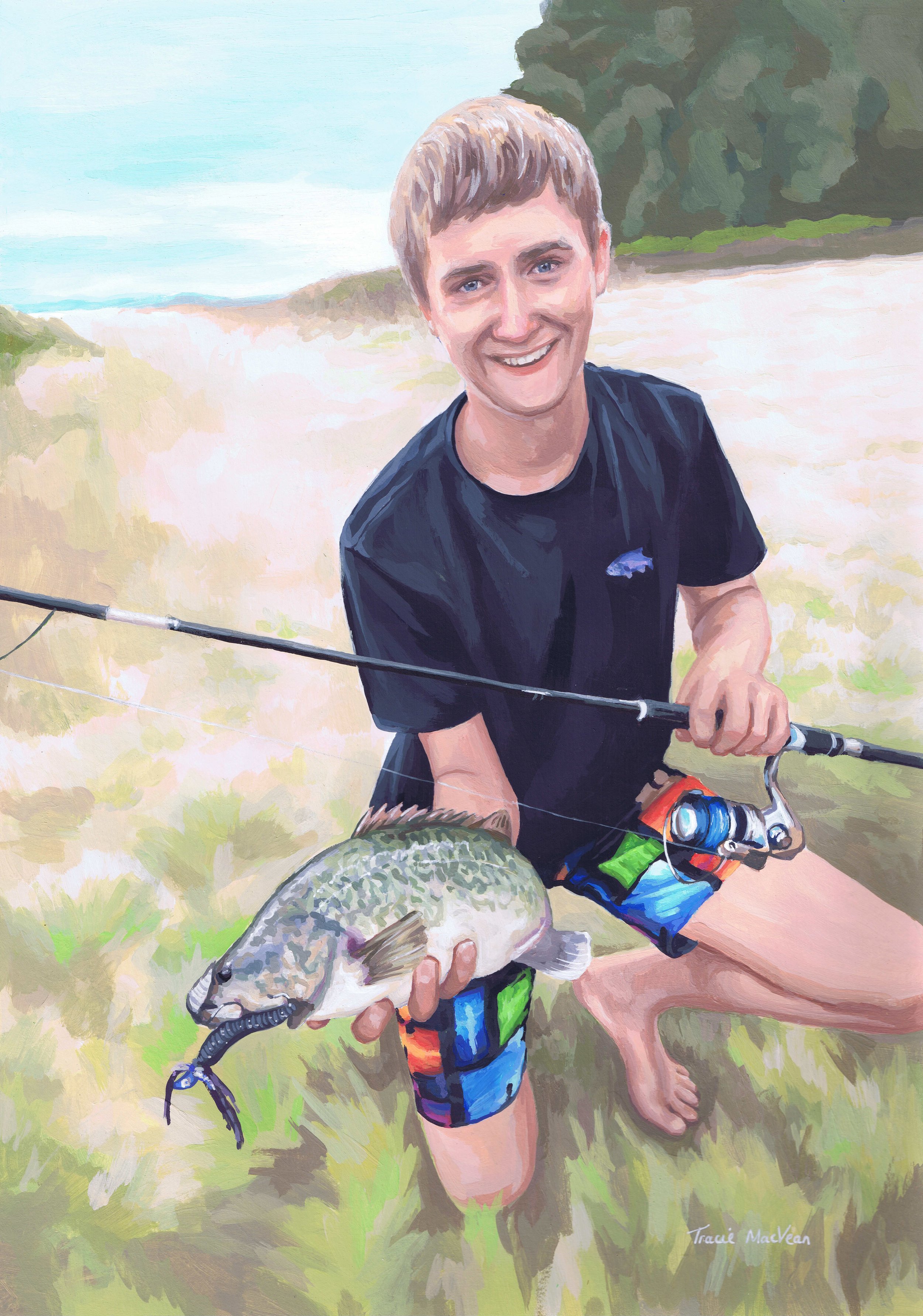 "Campbell" Acrylic on paper, 30cm x 42cm
