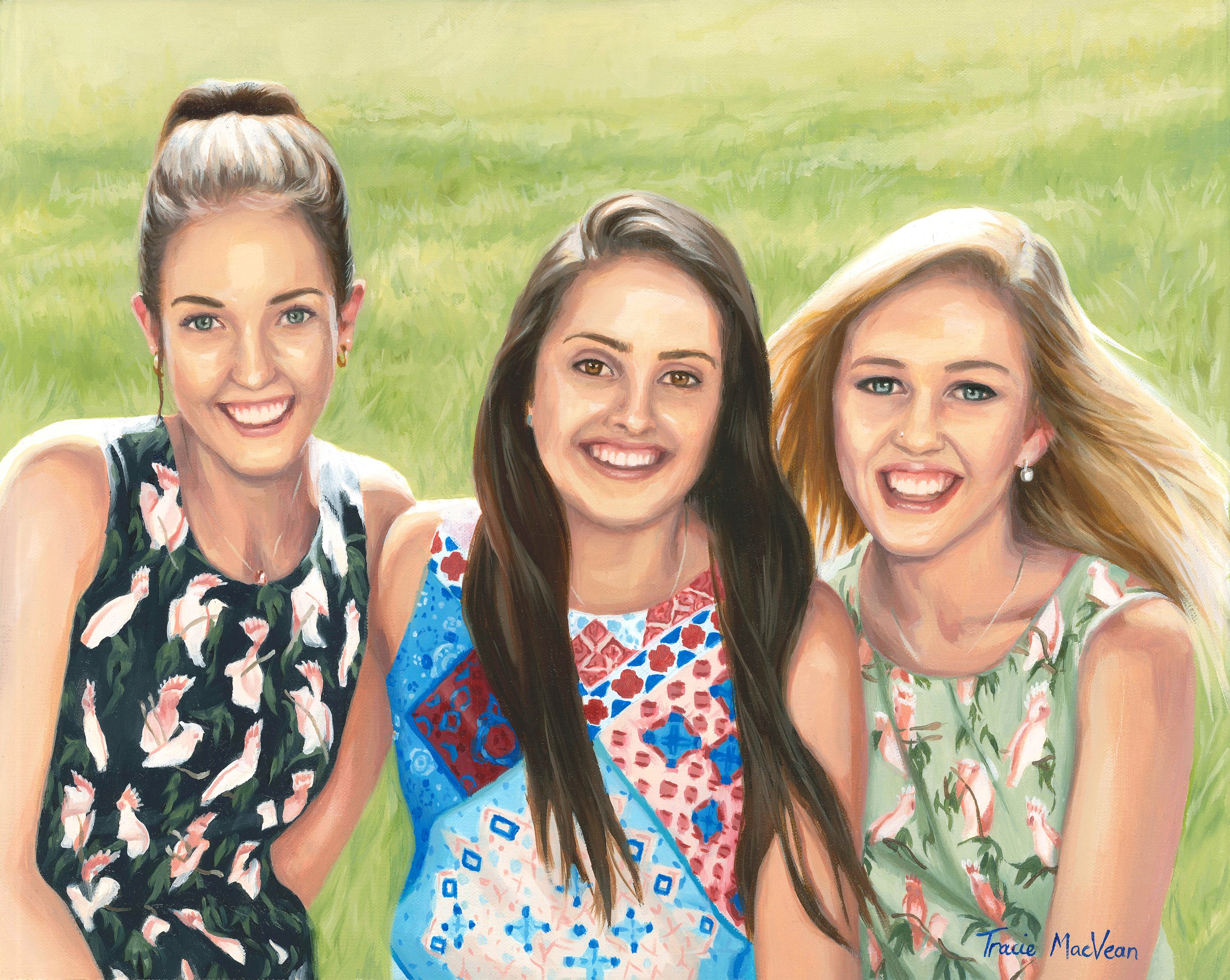 "Three Sisters" Oil on canvas, 42cm x 60cm