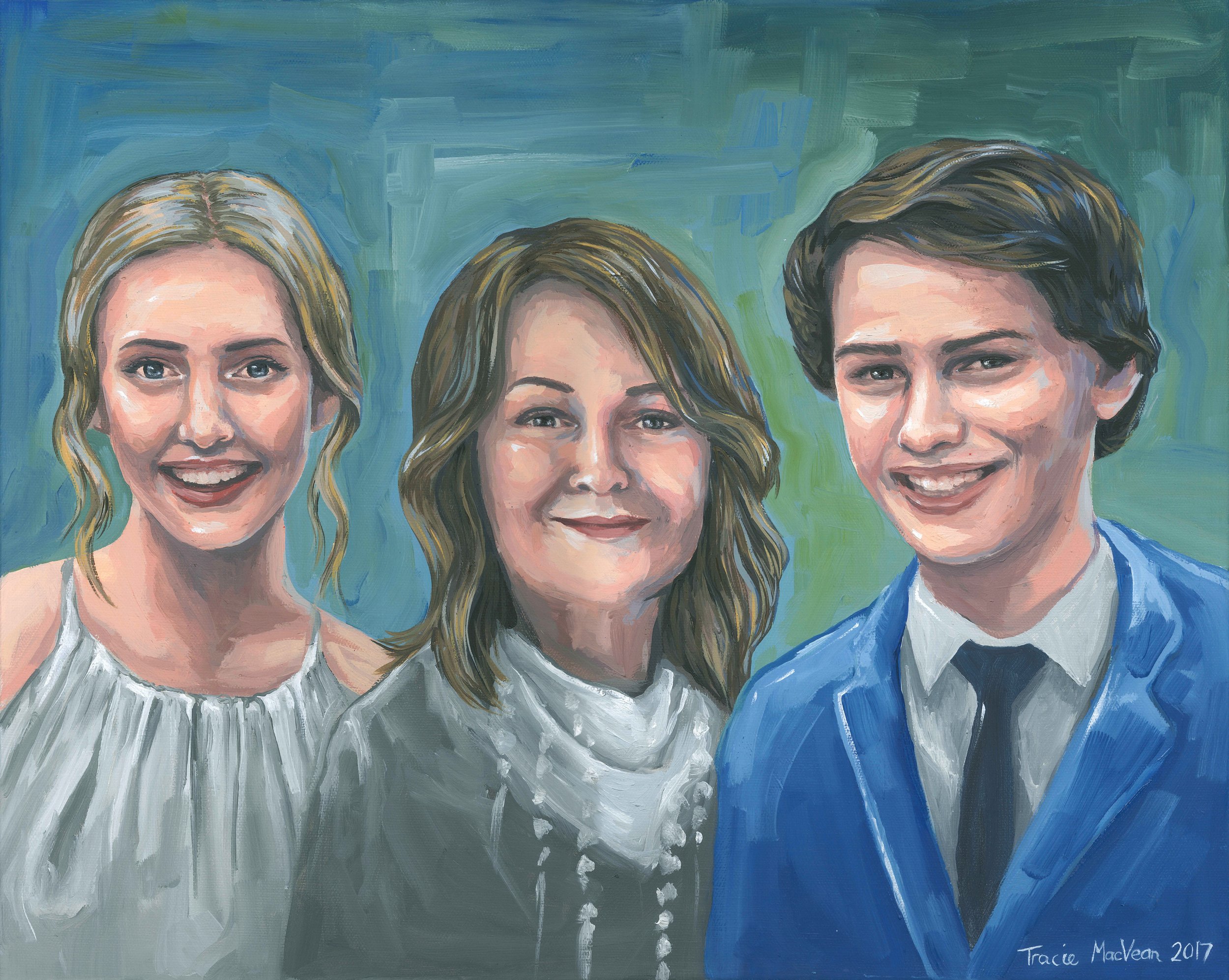 "Portrait of Three" Oil on canvas, 60cm x 42cm