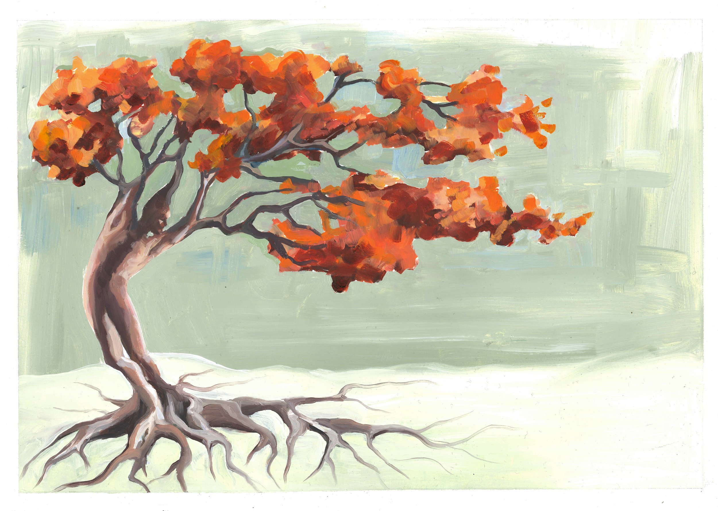 "Tree 4" Watercolour on paper, 21cm x 15cm