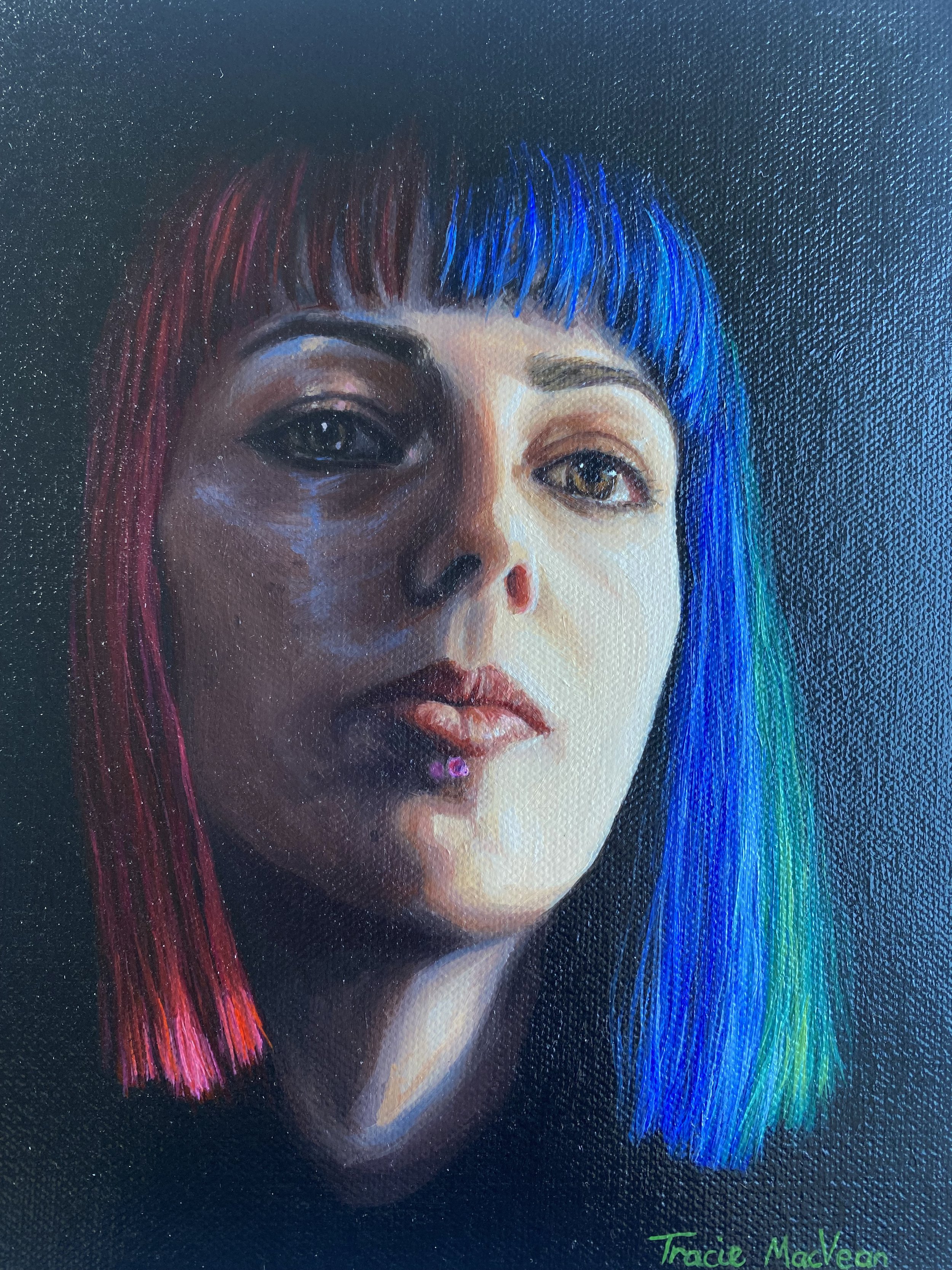 Self Portrait, Oil on canvas, 25cm x 20cm