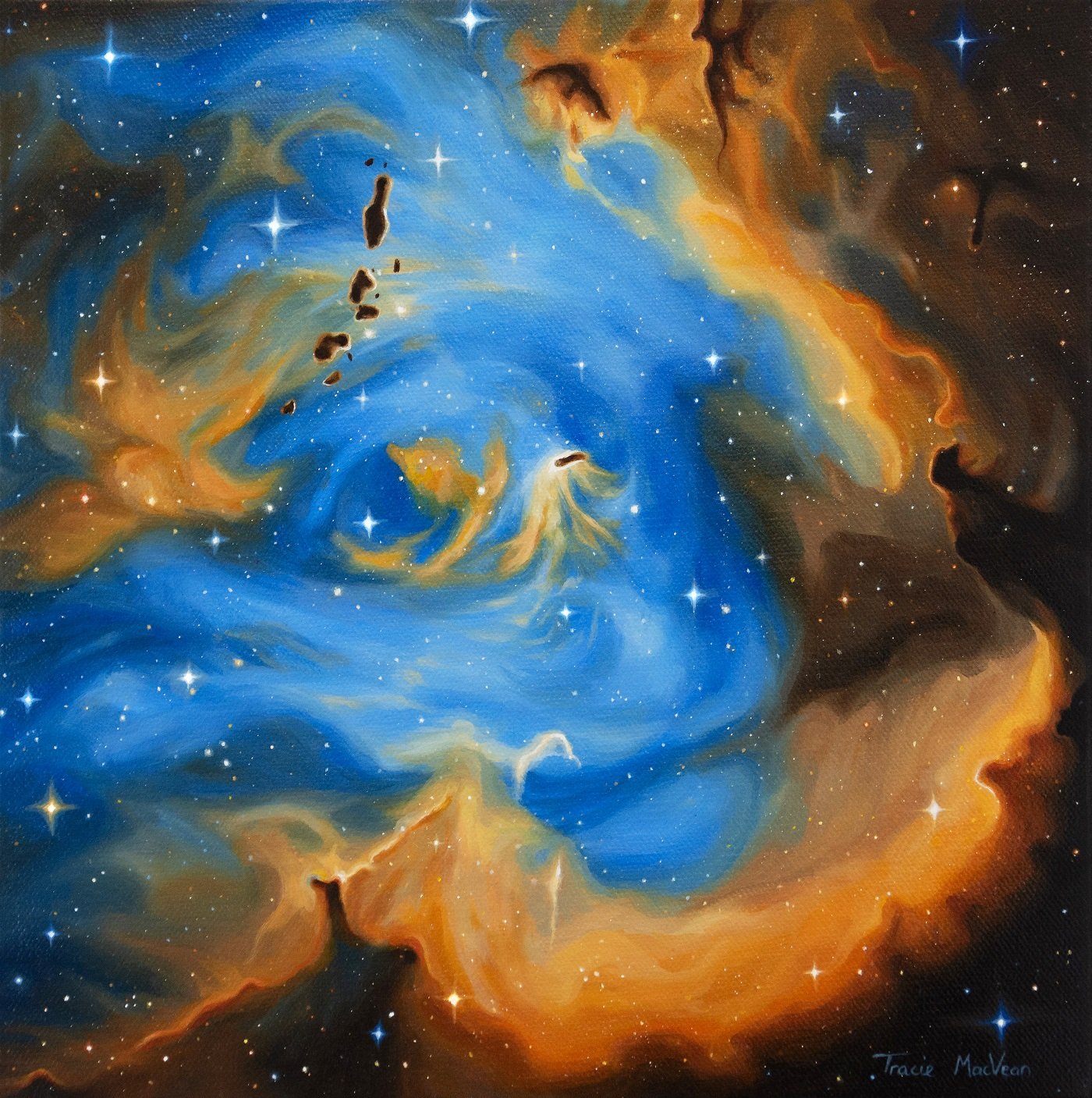 "Cosmos IC2944" Oil on canvas, 30cm x 30cm