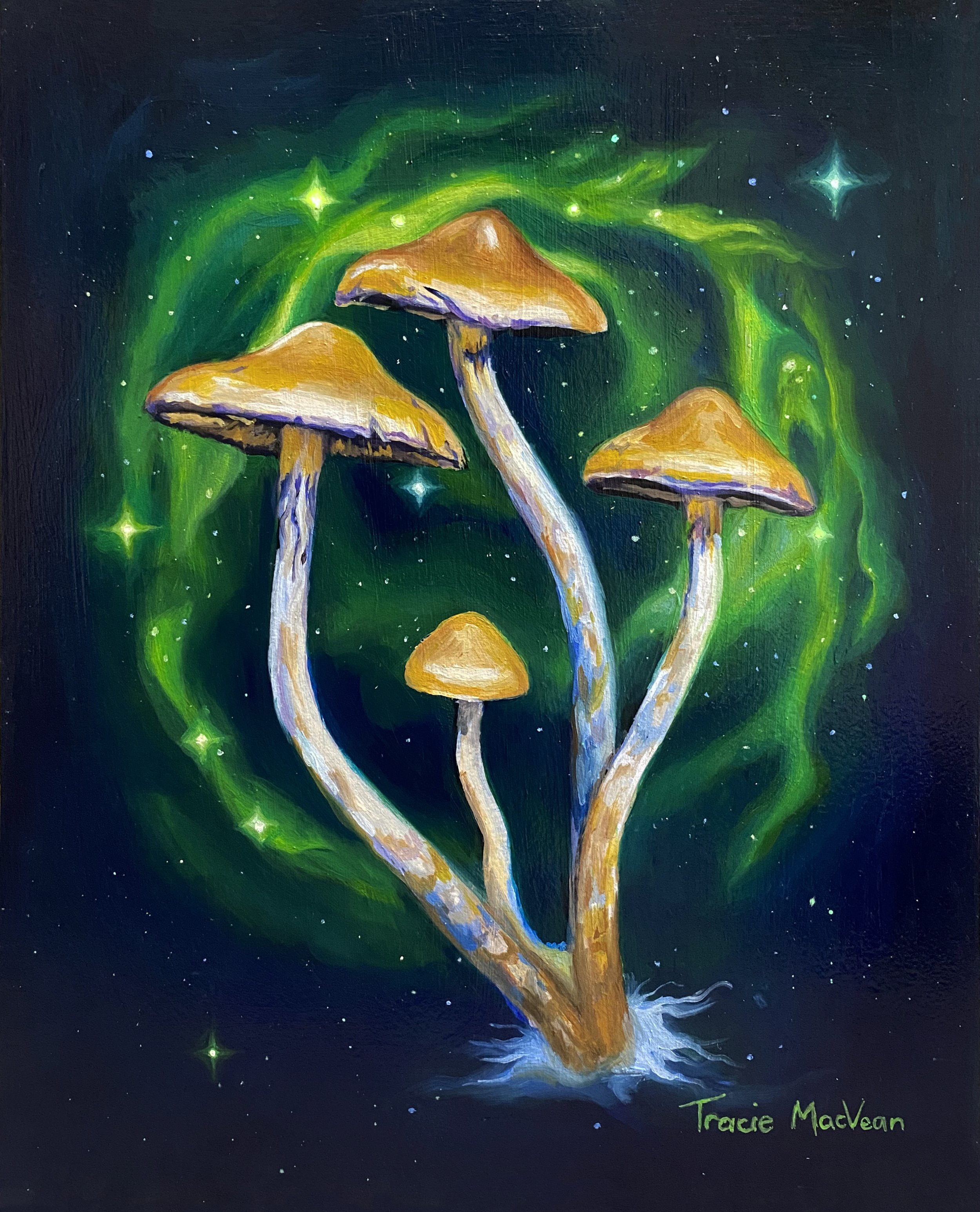 "Subaeruginosa" Oil on panel, 20cm x 25cm