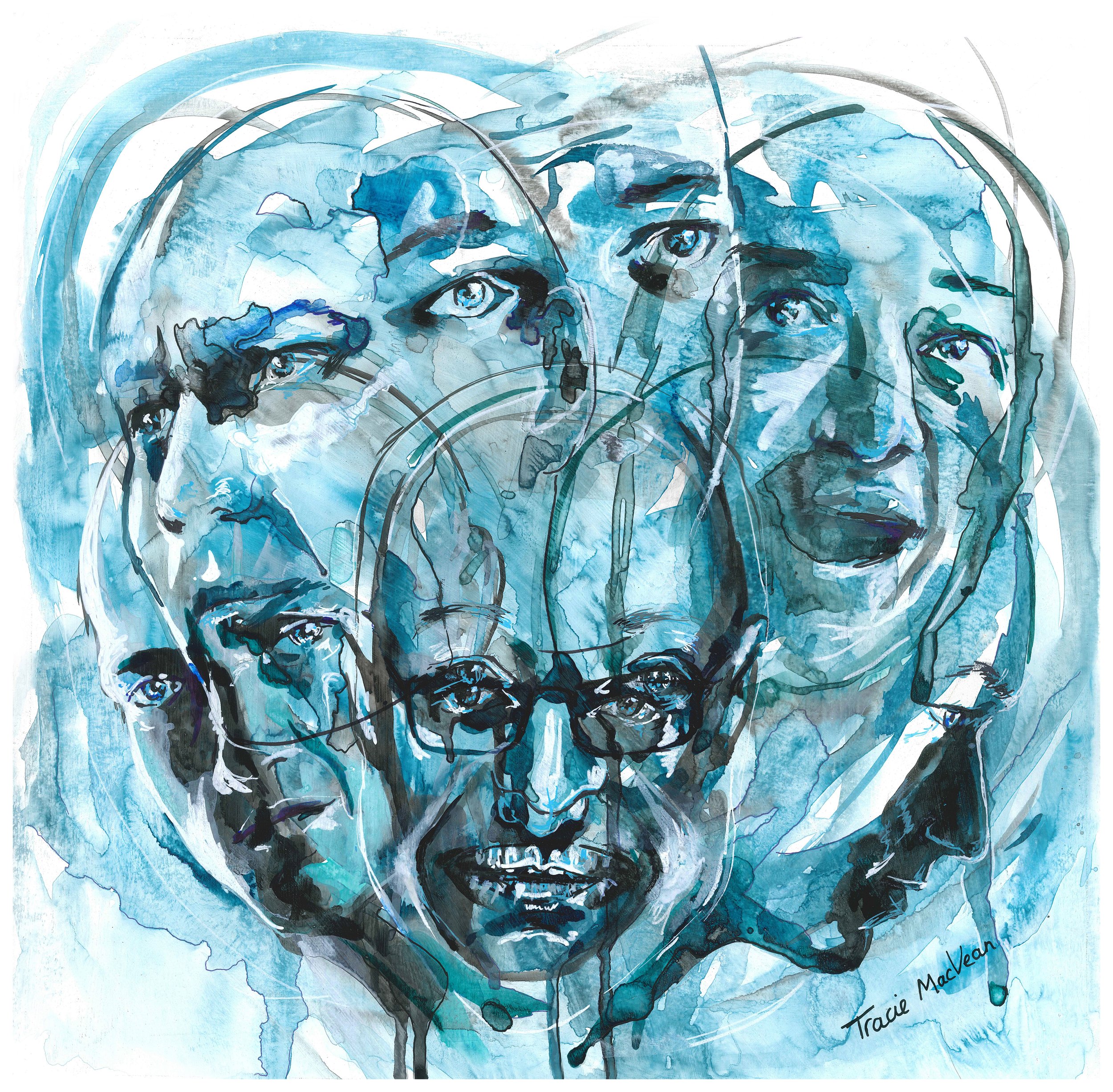 "Let Us Unleash" Acrylic ink on paper, 42cm x 41cm