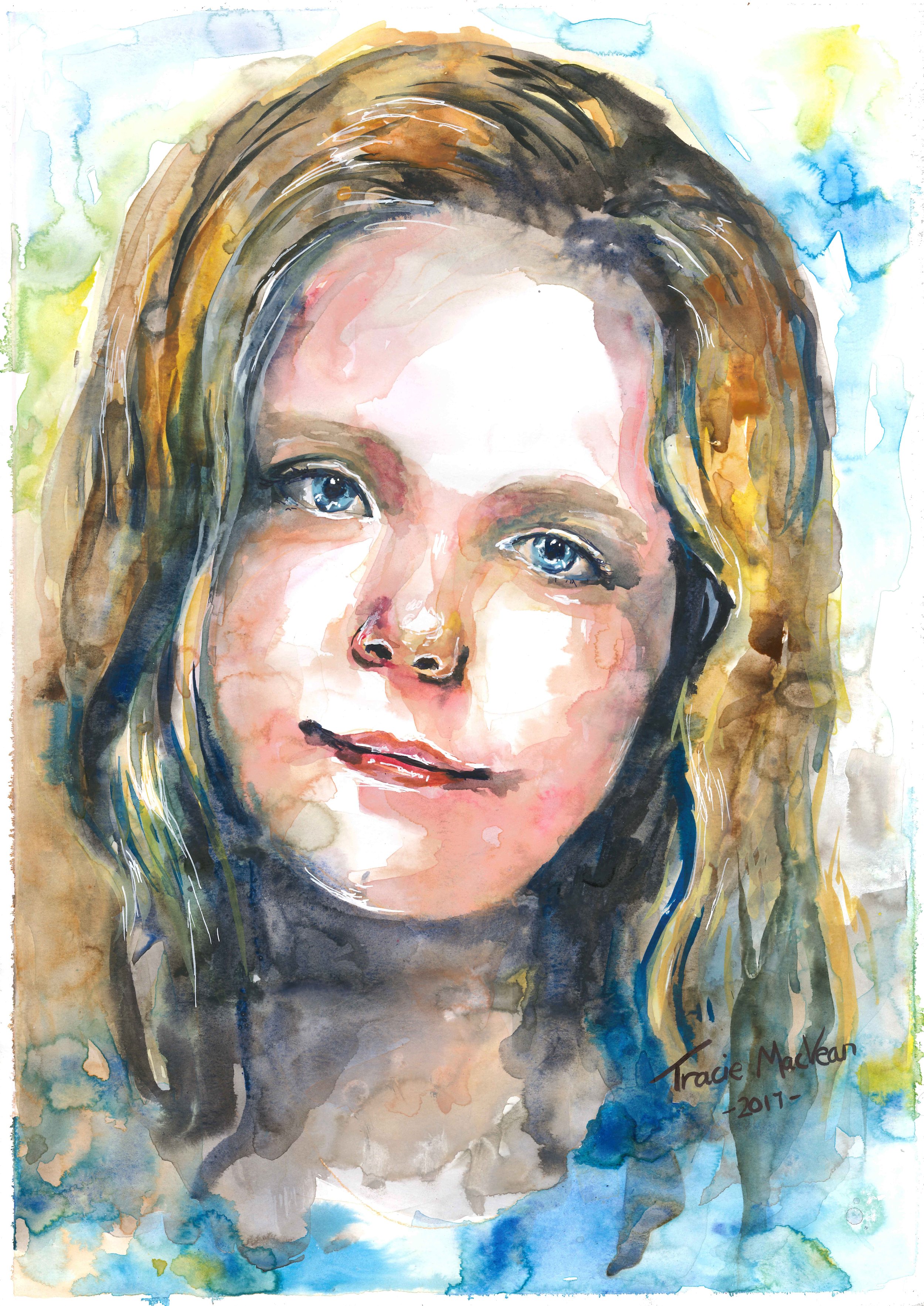"Grace" Acrylic ink on paper, 30cm x 42cm