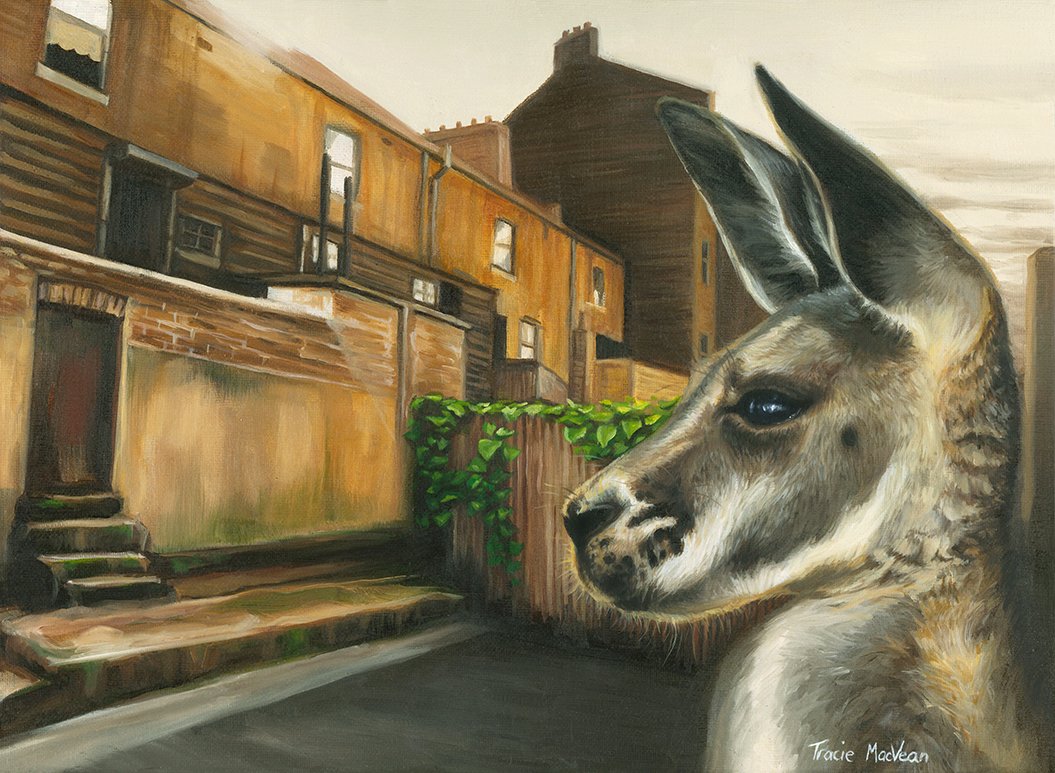"No Room For The Roo" Oil on canvas, 40cm x 30cm