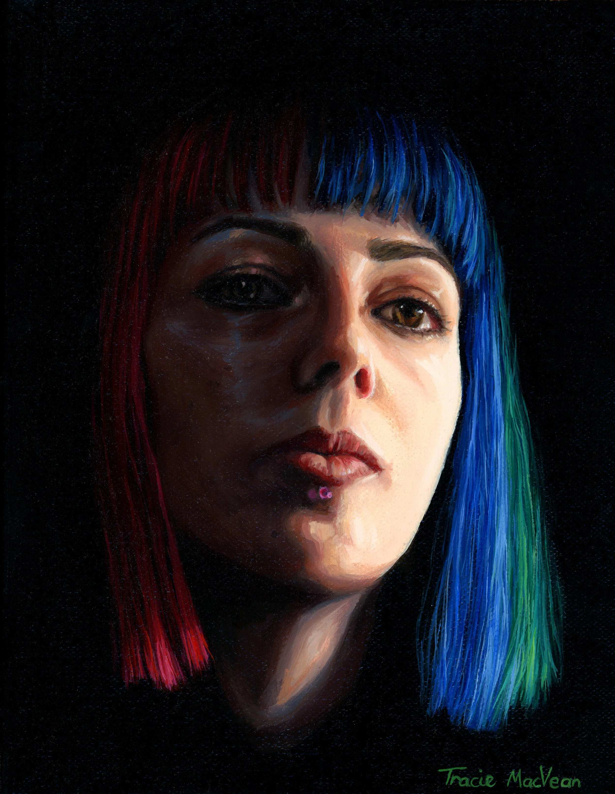 Self Portrait, Oil on canvas, 25cm x 20cm