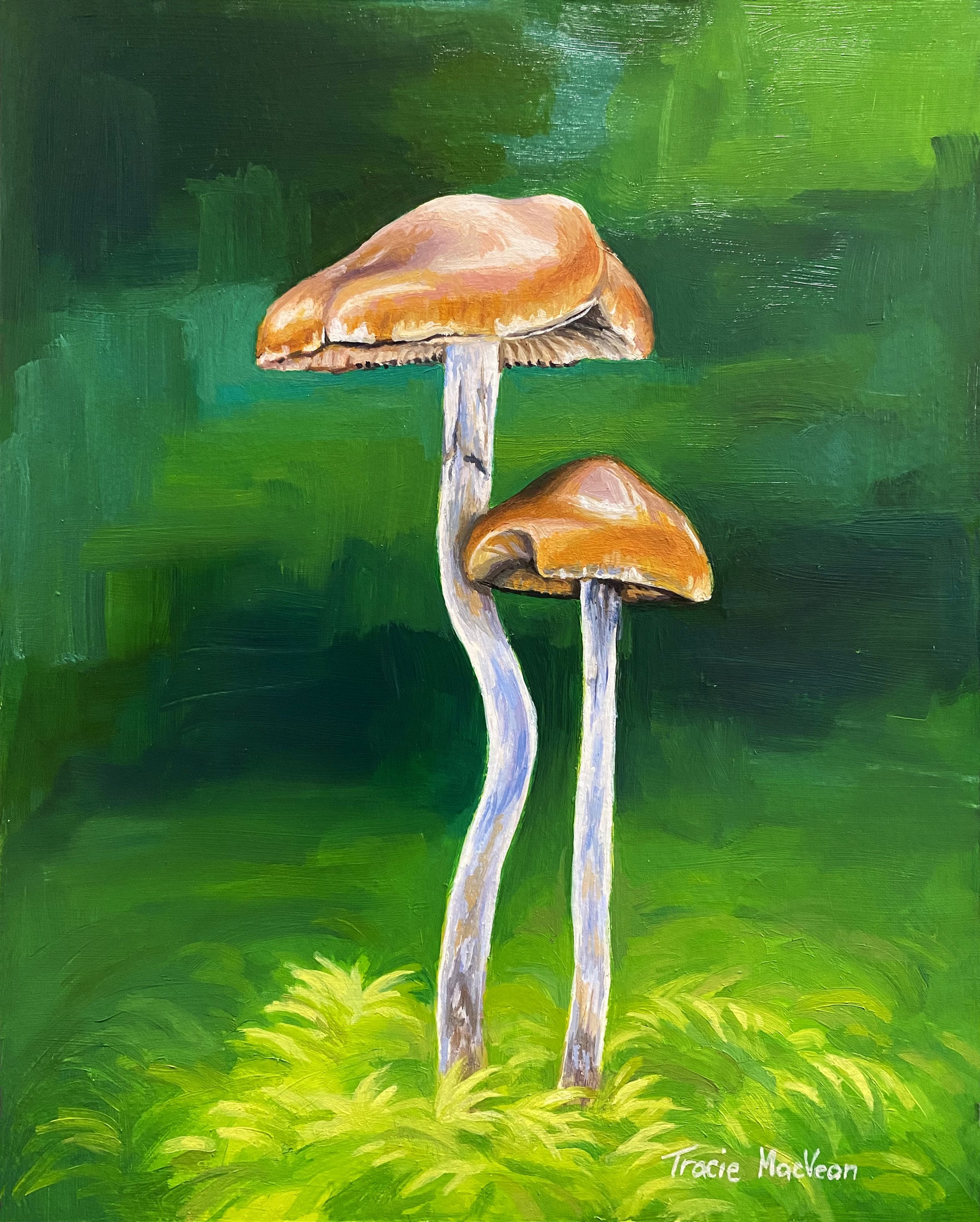 "Subaeruginosa Pair" Oil on panel, 20cm x 26cm