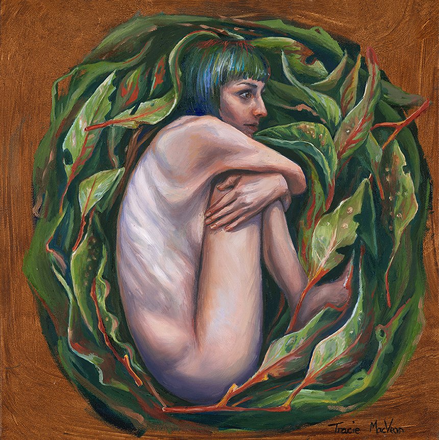 "Nesting" Oil on canvas, 40cm x 40cm